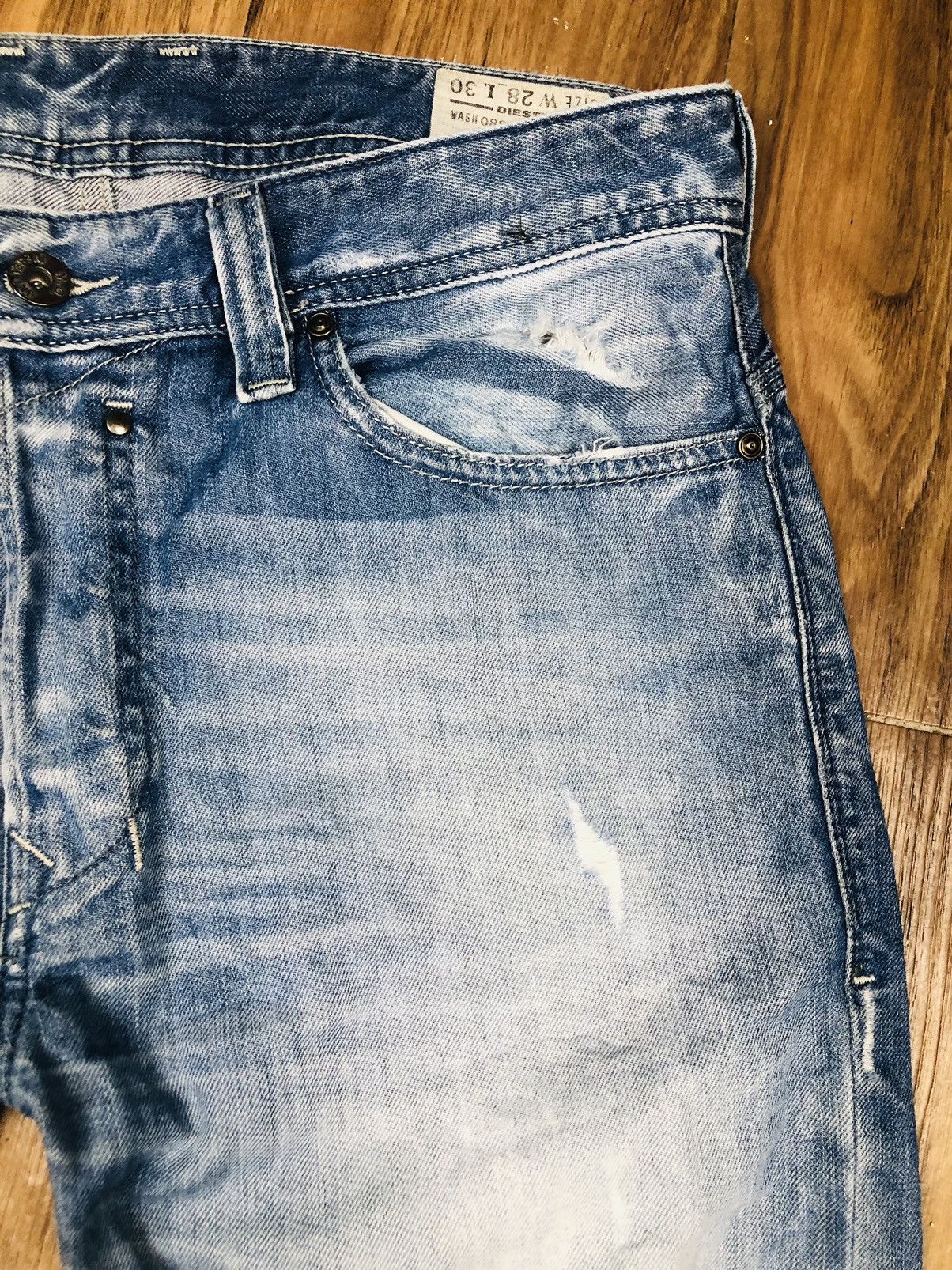 Diesel Diesel Industry Distress Jeans (33) Size US 28 / EU 44 - 6 Thumbnail