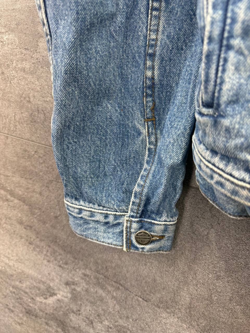 Vintage VINTAGE Harley Davidson Jacket Womens Jean Denim Blue 90s Size M / US 6-8 / IT 42-44 - 6 Thumbnail