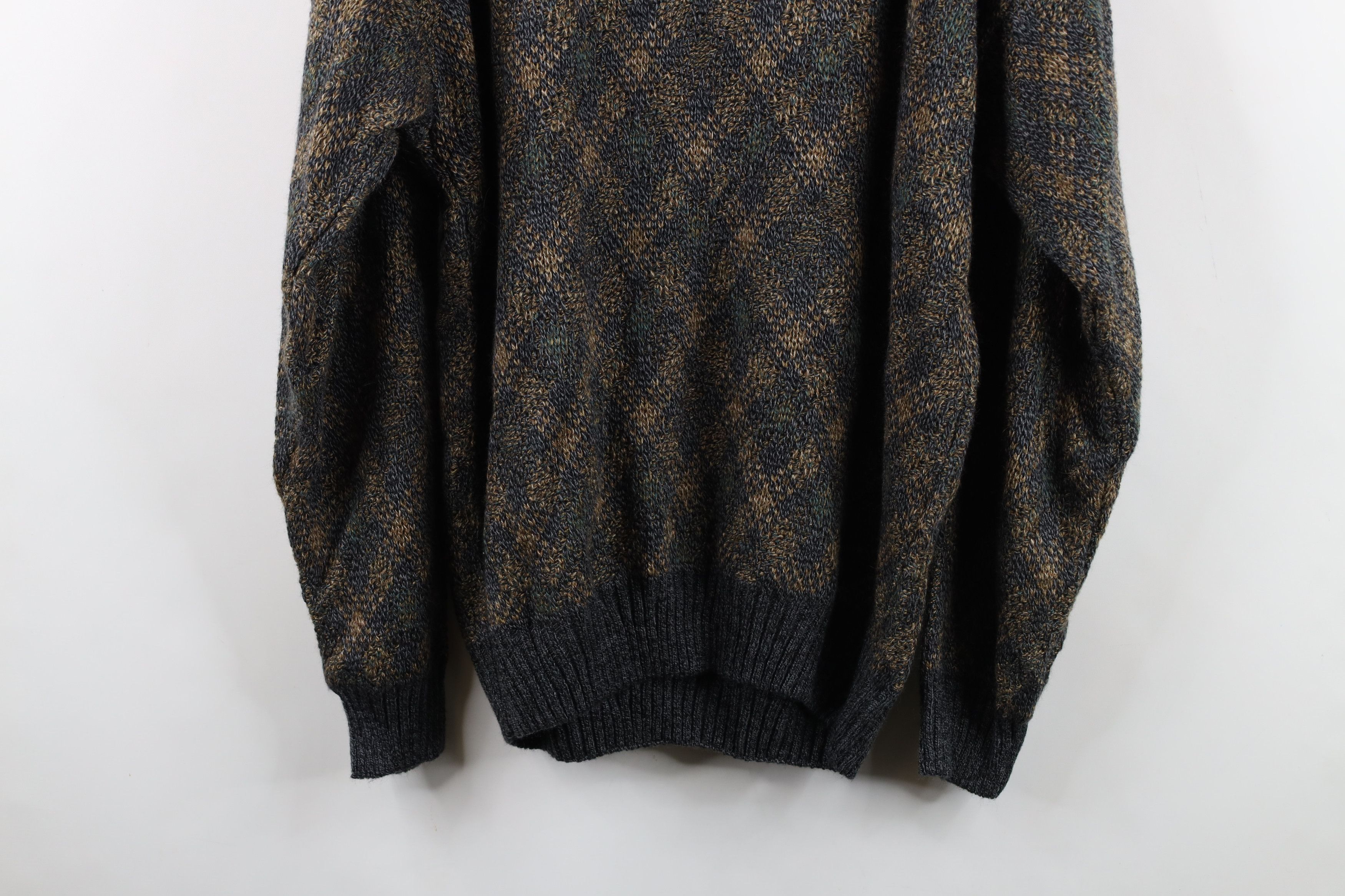 Vintage Vintage 90s Streetwear Diamond Knit Crewneck Sweater Size US XXL / EU 58 / 5 - 8 Thumbnail