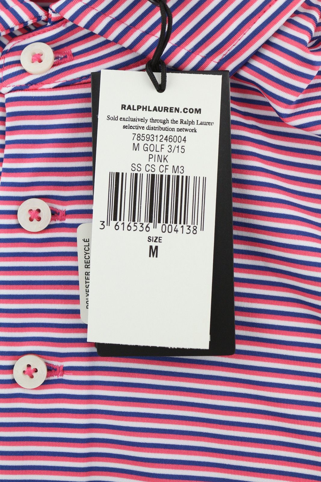 RLX Ralph Lauren GOLF M Striped Polo Wicking 84548 Size US M / EU 48-50 / 2 - 8 Thumbnail