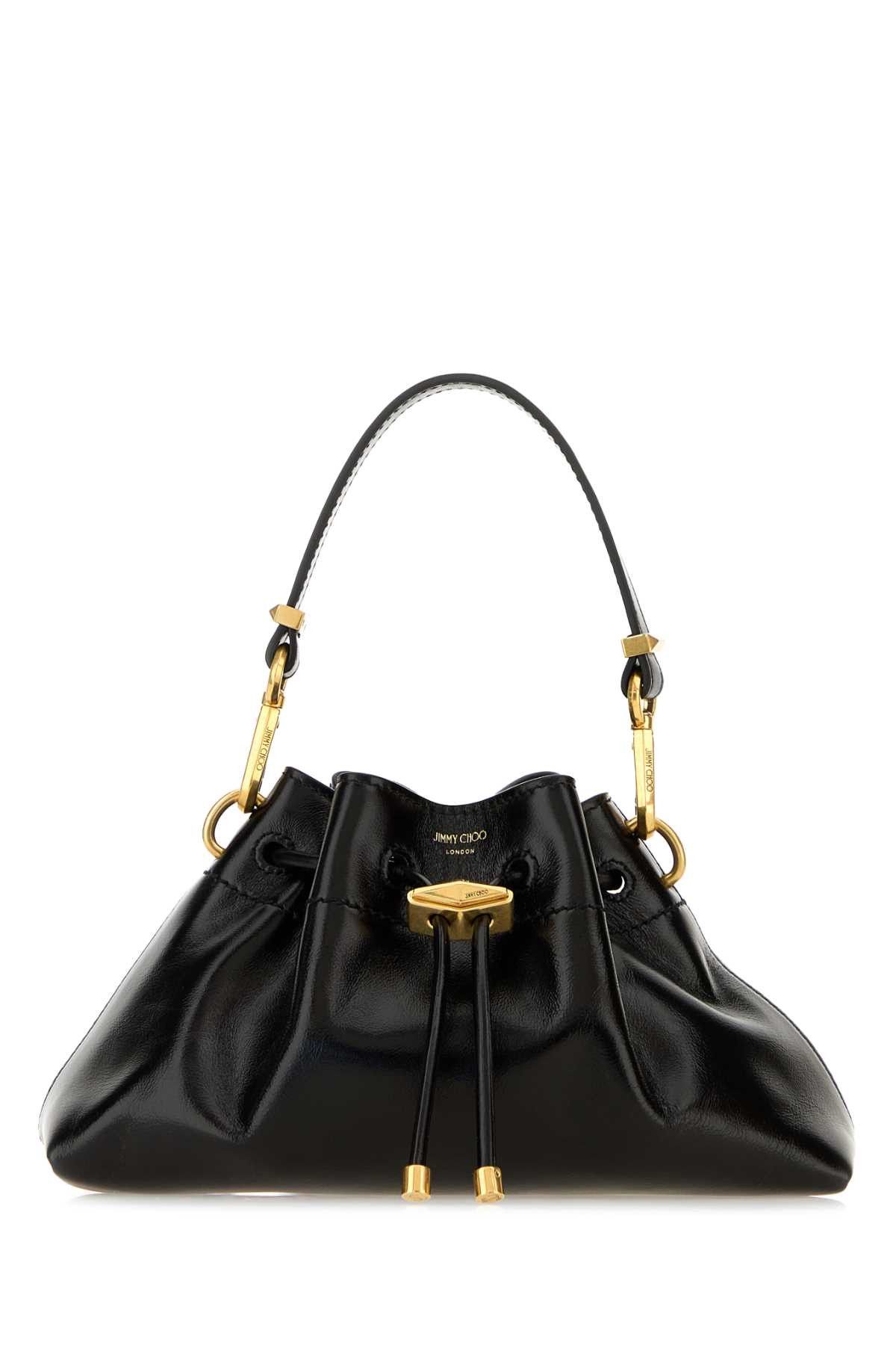 Jimmy Choo Black Leather Small Cinch Handbag Size ONE SIZE - 1 Thumbnail