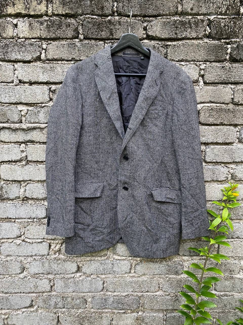 Uniqlo Uniqlo Grey Herringbone Wool Blazer Size US M / EU 48-50 / 2 - 9 Thumbnail