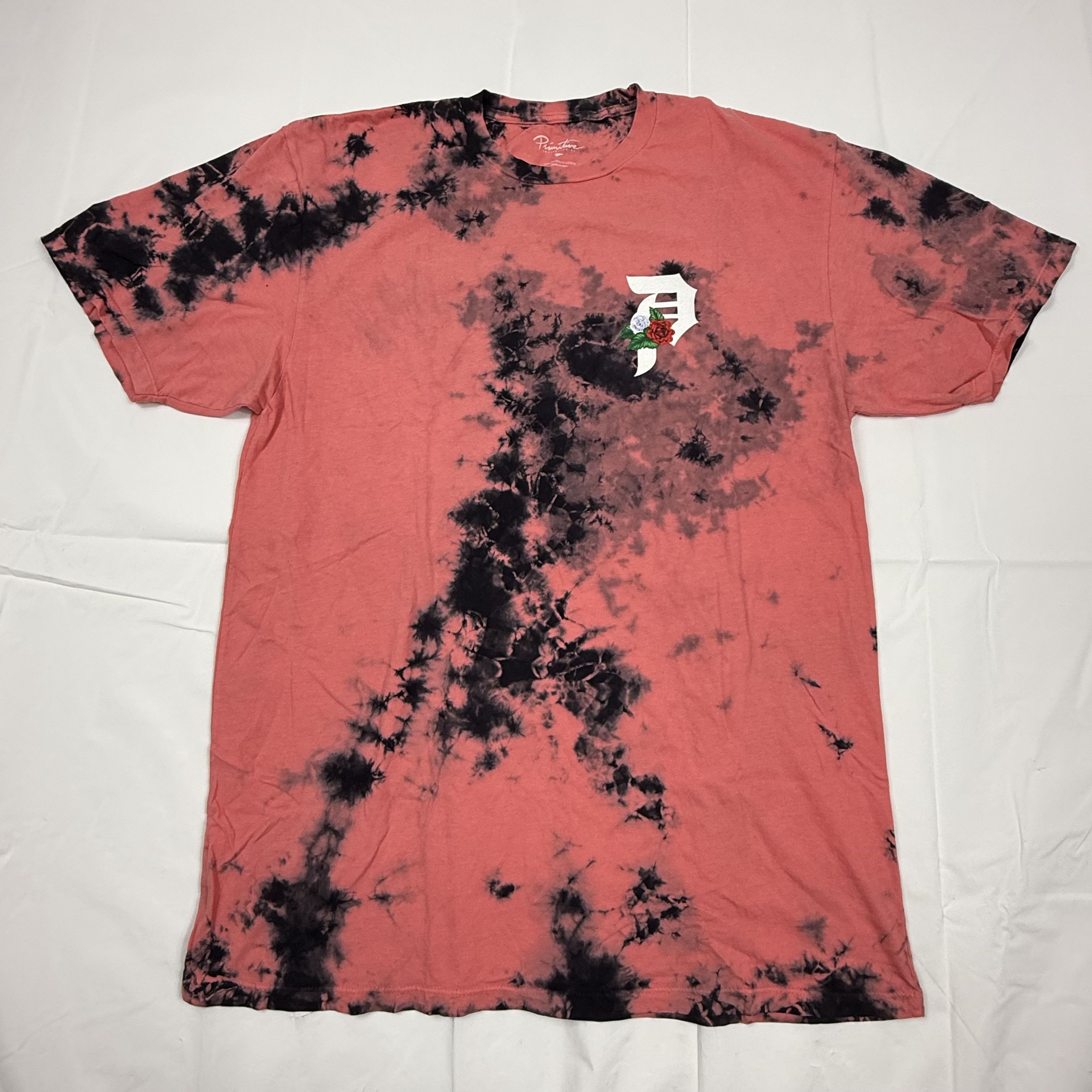 Primitive Primitive Skateboarding Mens Tie Dye Rose P Logo T-Shirt L Size US L / EU 52-54 / 3 - 1 Thumbnail