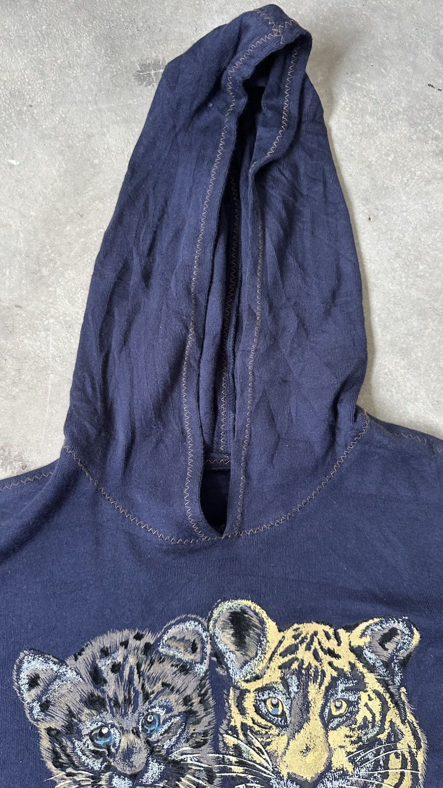 Japanese Brand VINTAGE LION & CAT HOODIE Size US L / EU 52-54 / 3 - 6 Thumbnail