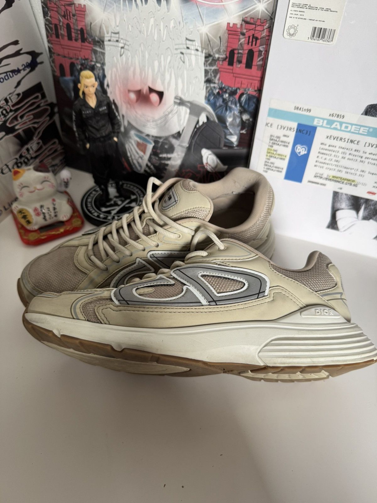 Dior Dior B30 Reflective CD Logo Beige Sneakers luxury designer Size US 10 / EU 43 - 4 Thumbnail