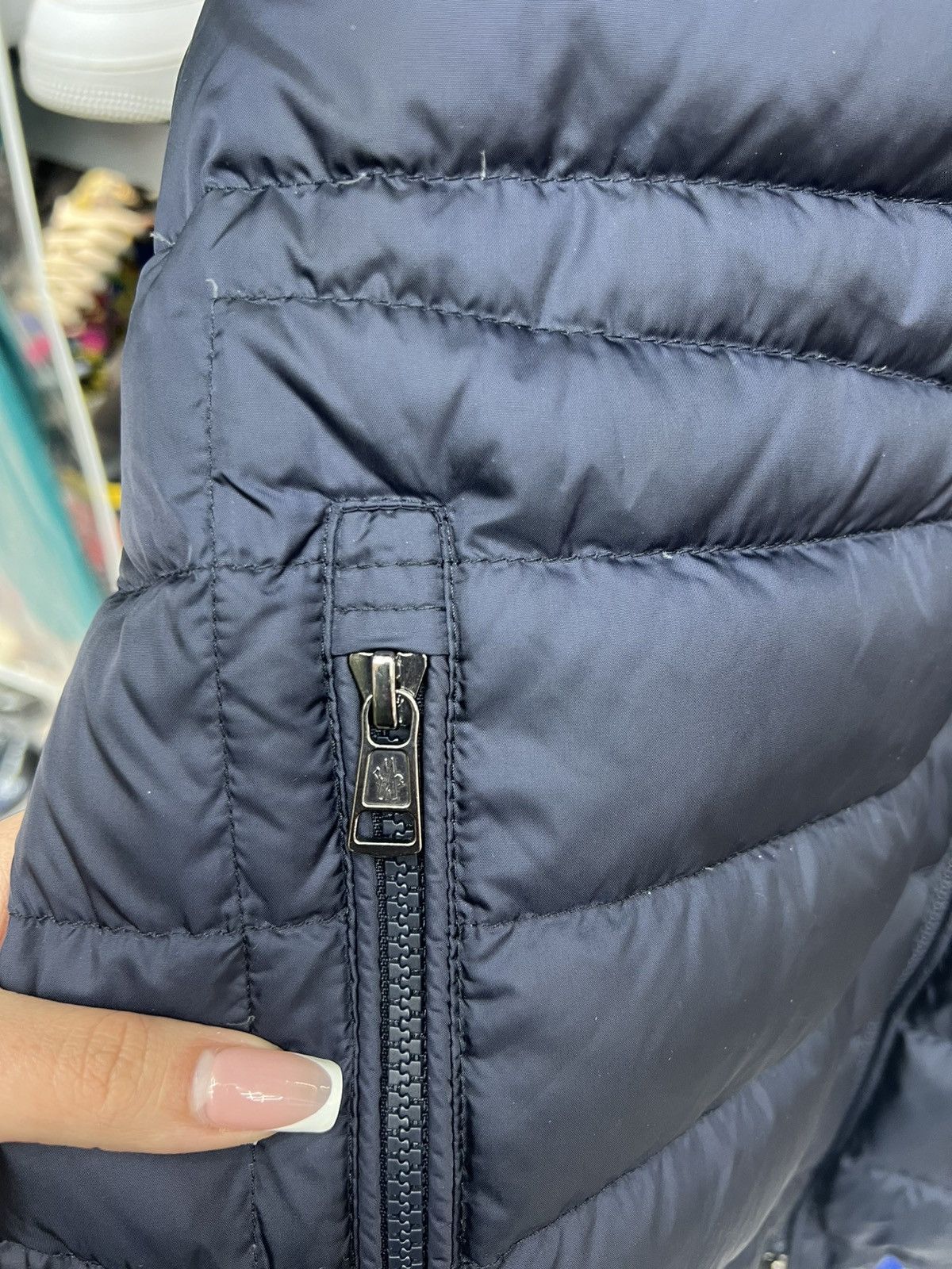 Moncler Moncler Navy Padded Wool Cardigan Size US XL / EU 56 / 4 - 7 Thumbnail