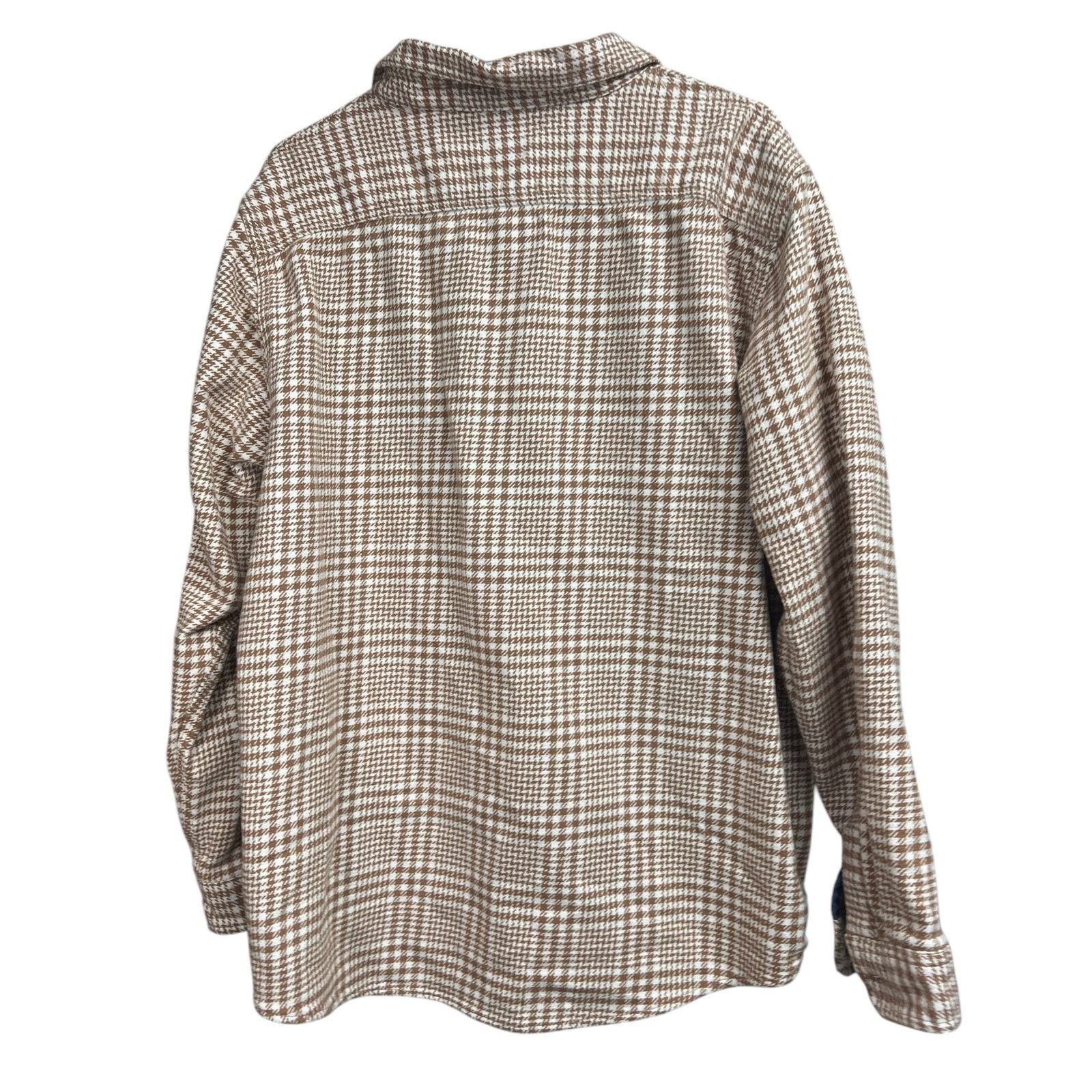 Lands' End Lands' End Shirt XL Brown Beige Plaid Flannel Button Up Size US XL / EU 56 / 4 - 9 Thumbnail