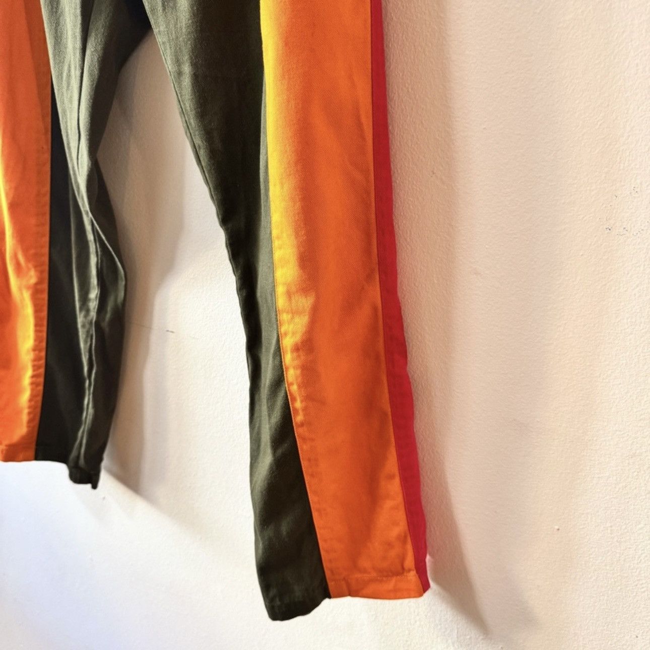 CLOT Clot Cropped Chino, Green with Pink & Orange Panels 34x27 Size US 34 / EU 50 - 5 Thumbnail