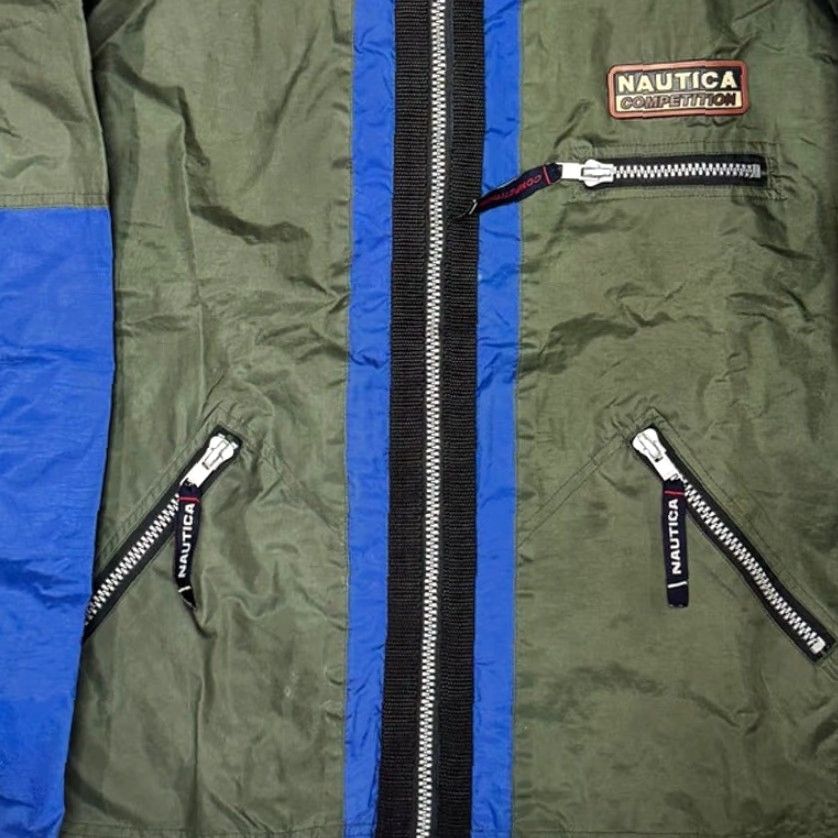 Nautica VINTAGE Nautica Competition Big Logo Jacket Shell Coat Windbreaker Men XL Green 1990s Size XL Mens Size US XL / EU 56 / 4 - 3 Thumbnail