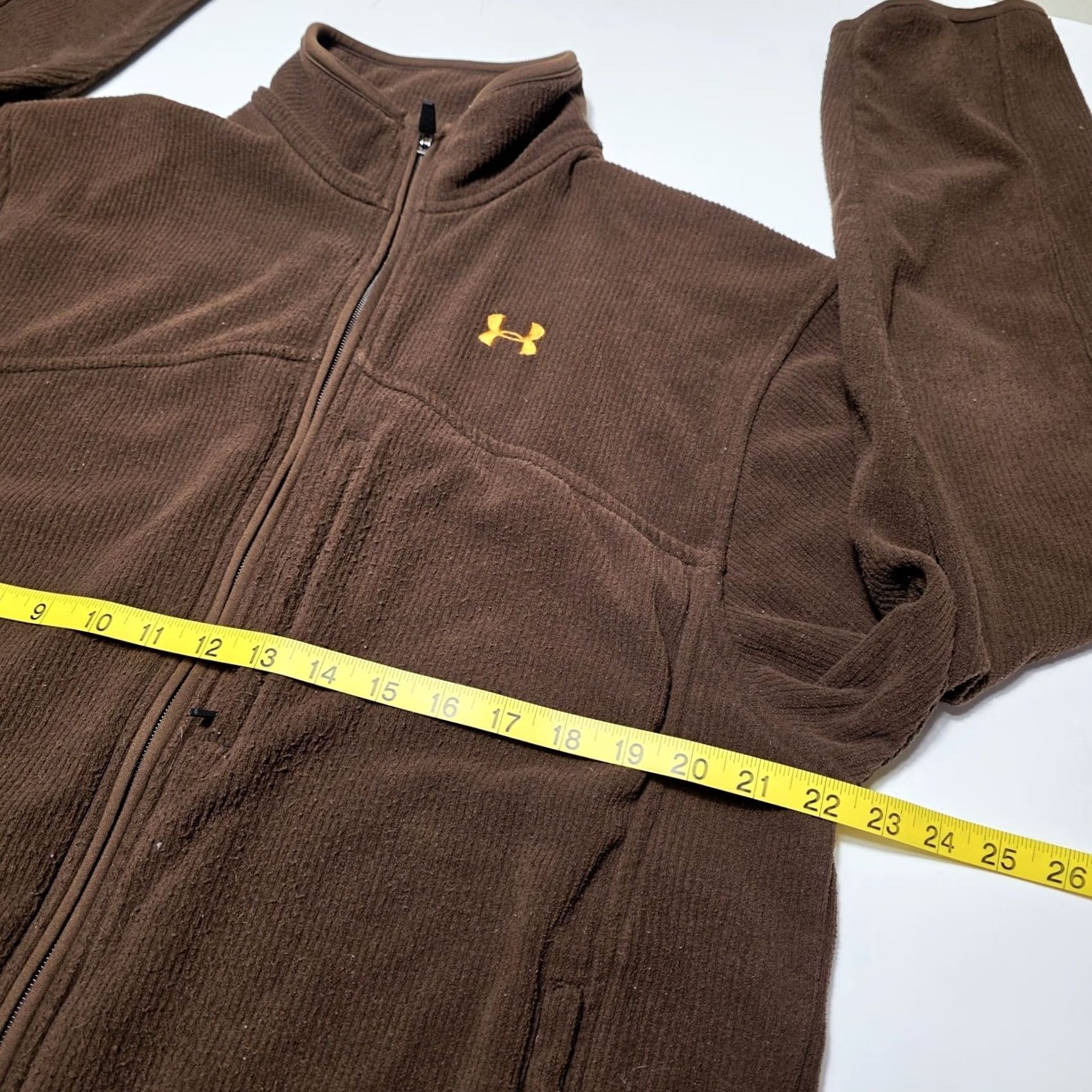 Under Armour Under Armour Jacket Men’s M Brown Orange Full Zip Pockets Fleece Mid-Length Athletic Casual Sports Size US M / EU 48-50 / 2 - 7 Thumbnail