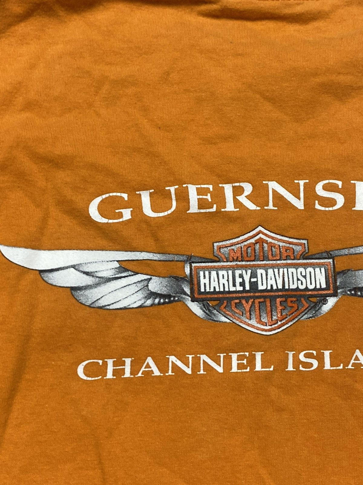 Harley Davidson 2000s Harley Davidson T-Shirt Graphic Print Orange USA Sz M Size US M / EU 48-50 / 2 - 11 Thumbnail