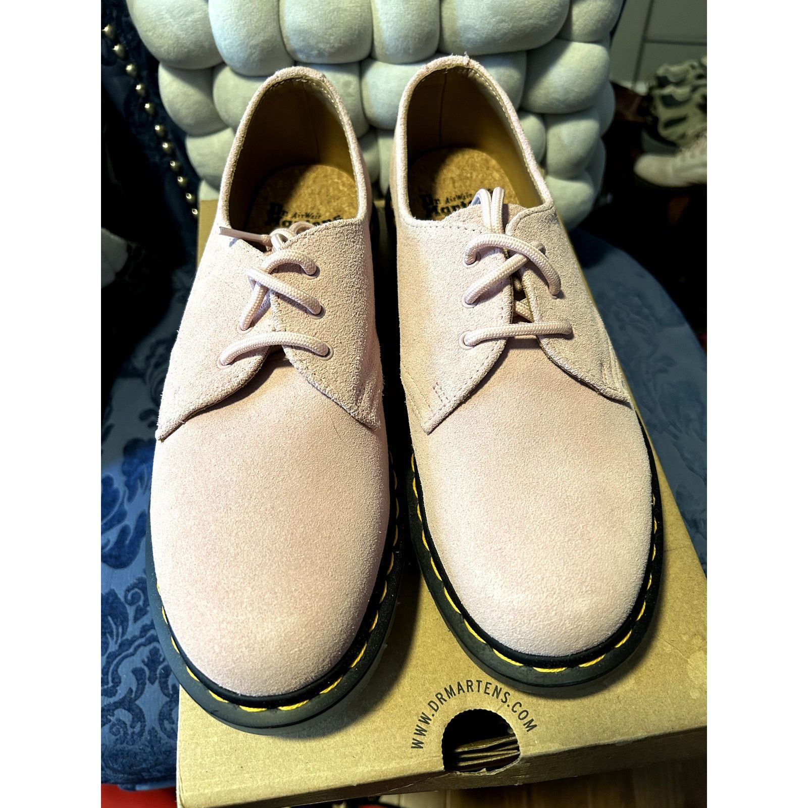 Dr. Martens Dr Martens 1461 Iced Chalk Pink Suede Oxfords size 10/EU 42 Size US 10 / IT 40 - 1 Thumbnail