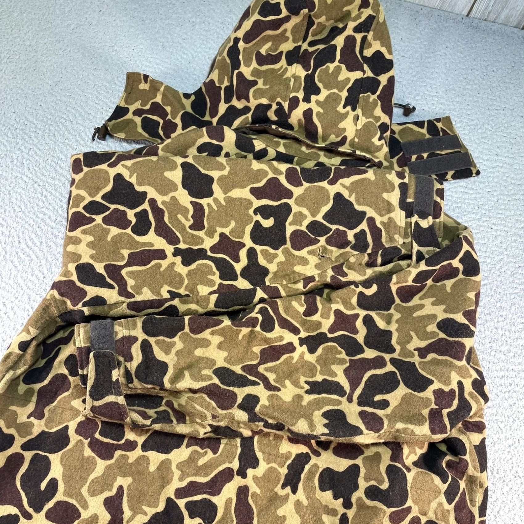 Vintage VINTAGE Woolrich Camouflage Jacket Mens XL Brown Wool Gore Tex Parka Hooded Pockets Zipper Size US XL / EU 56 / 4 - 6 Thumbnail