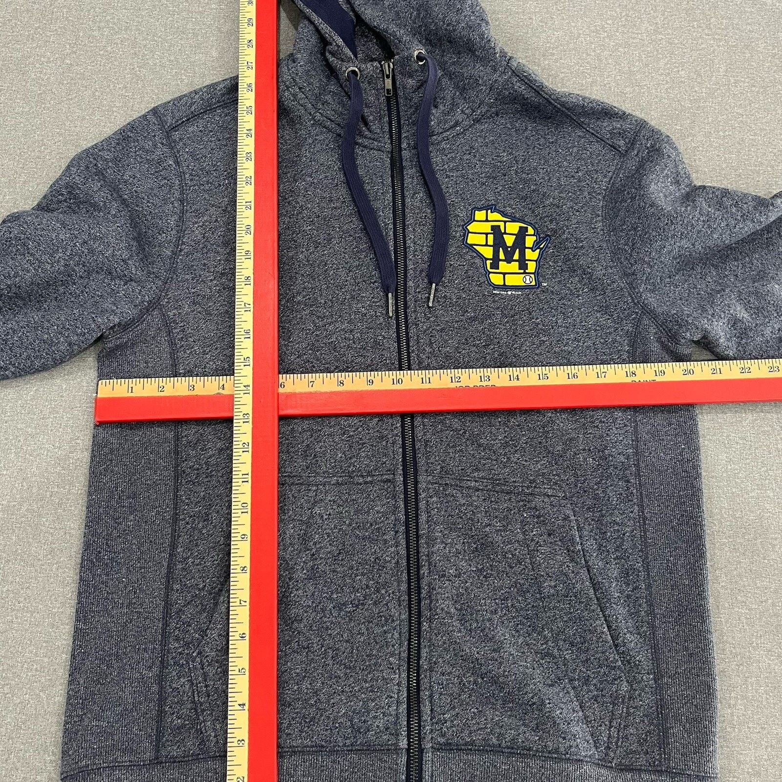New Era Milwaukee Brewers Fleece Lined Zip Up New Era Blue Size M Size US M / EU 48-50 / 2 - 3 Thumbnail