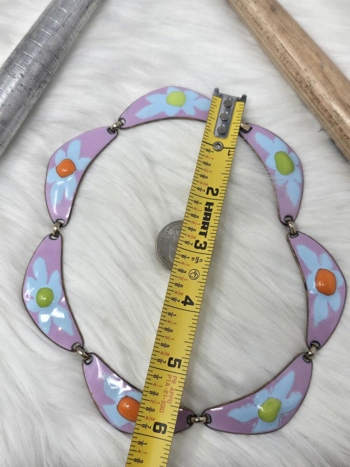 Other Vintage Kay Denning Enamel Flower Necklace Size ONE SIZE - 2 Thumbnail