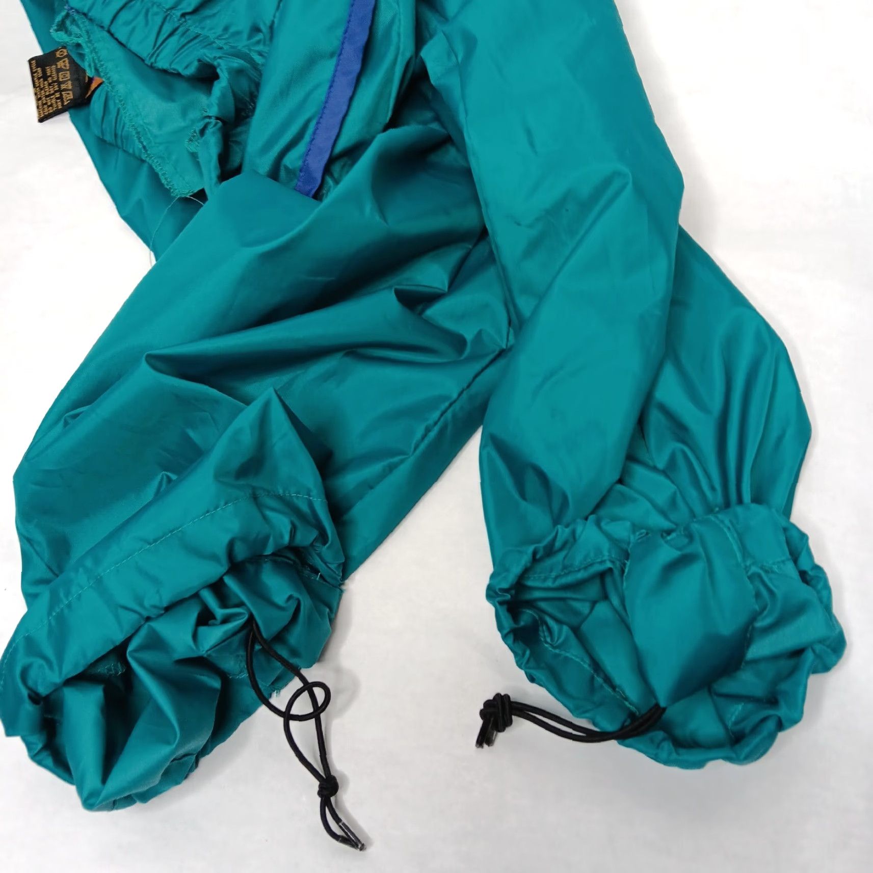 Rains VINTAGE Pro Ranier Men XL Rain Pants Windbreaker Rain Hike Outdoor Nylon Jogger Elastic Pocketed 35" Inseam Outdoor Fishing Hiking Camping blue/Teal Size US 36 / EU 52 - 4 Thumbnail