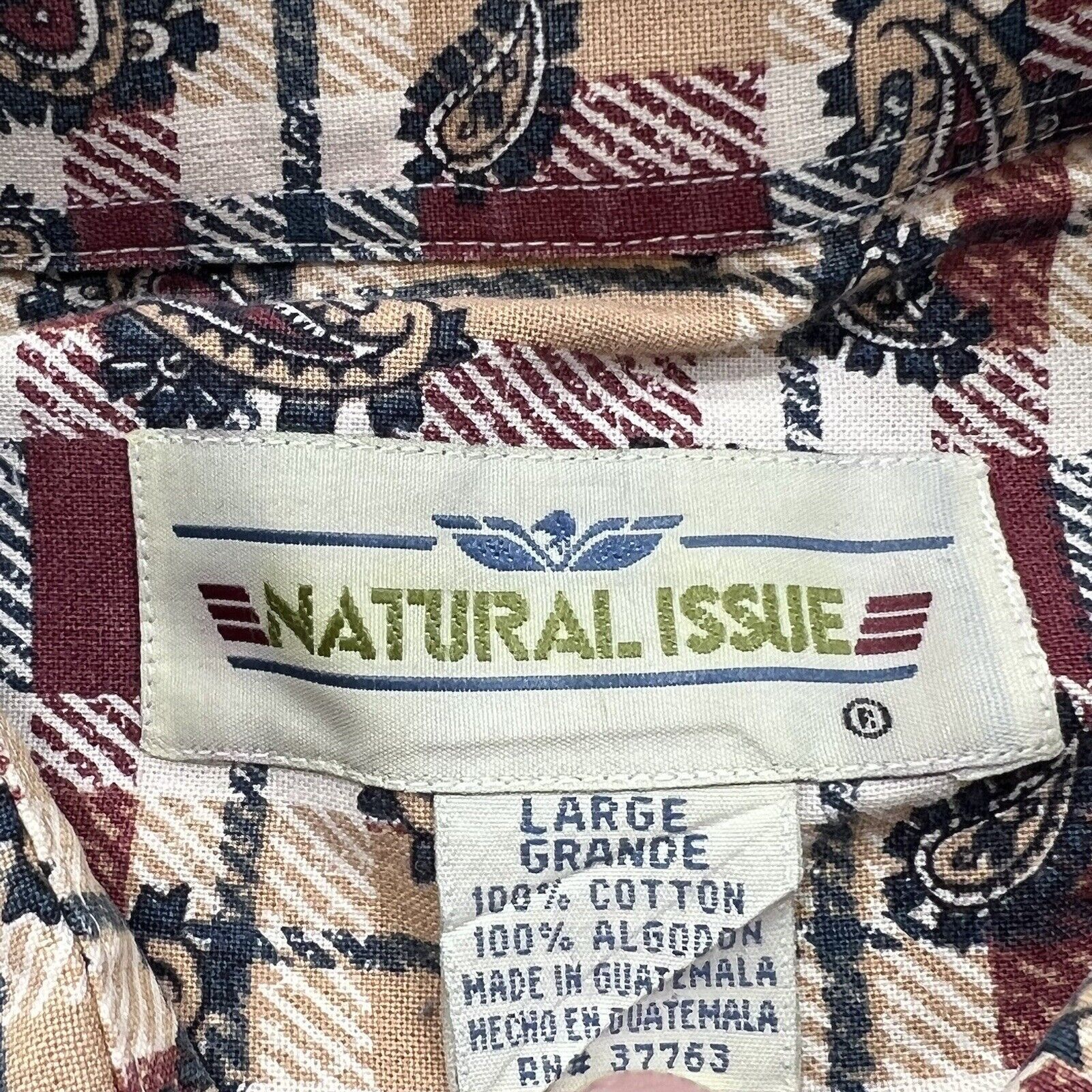 Natural Issue Natural Issue XXL Paisley Patterned Button Down Shirt Size US XL / EU 56 / 4 - 3 Thumbnail