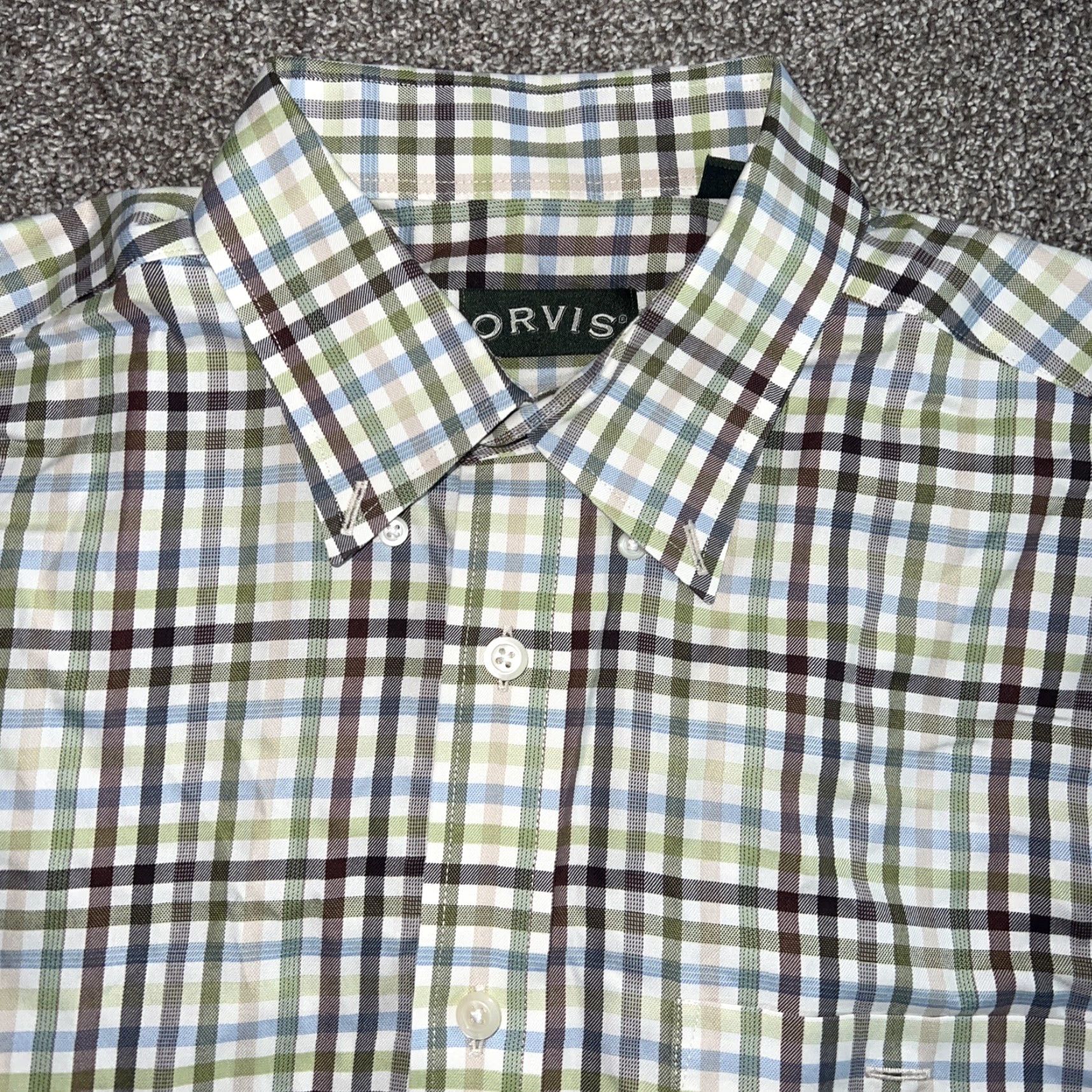 Orvis VINTAGE Orvis Green Plaid Button-Down Shirt Mens Size L Size US L / EU 52-54 / 3 - 2 Thumbnail
