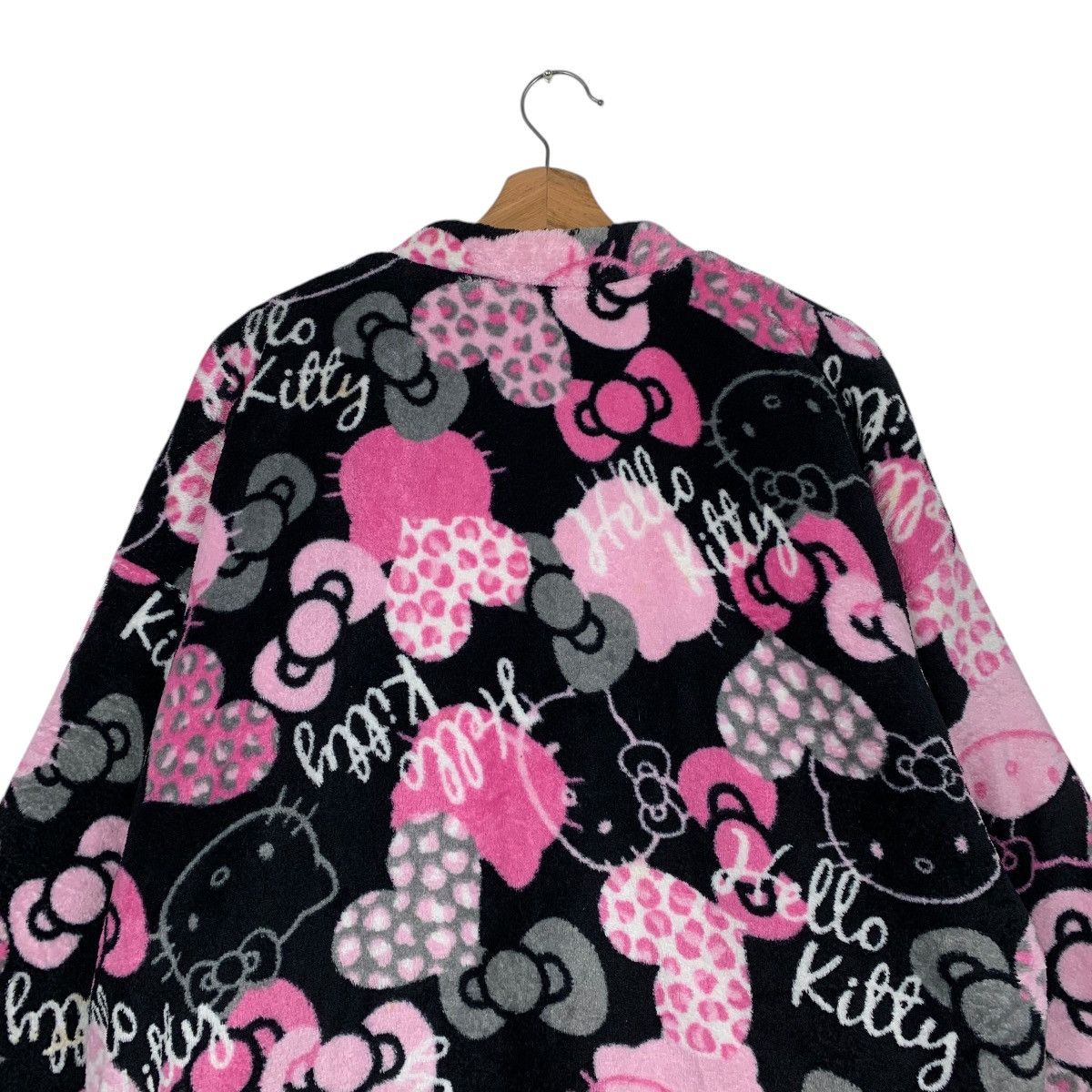 Japanese Brand Hello Kitty Fleece Fullprint Kimono Size L / US 10 / IT 46 - 8 Thumbnail