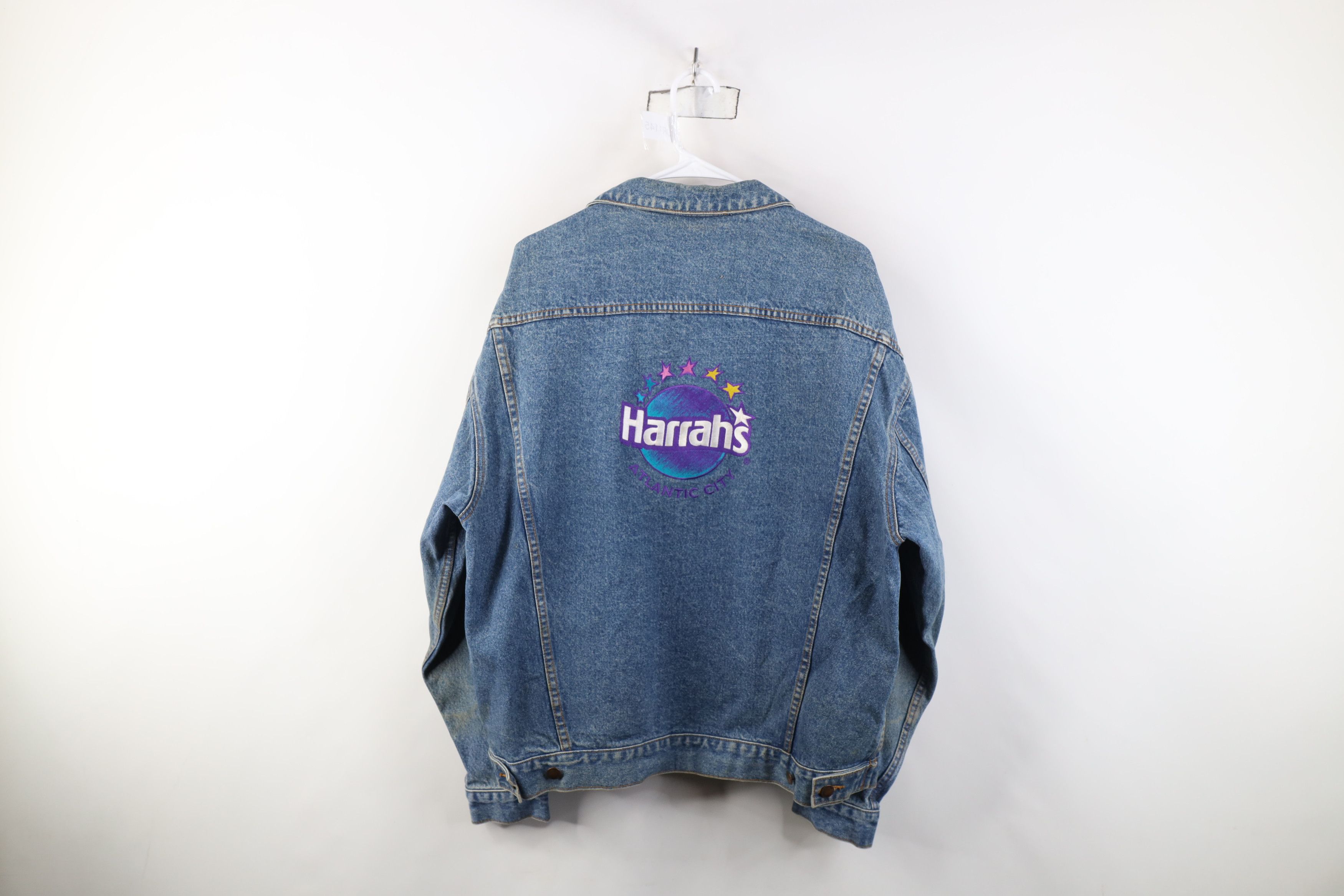 Vintage Vintage 90s Streetwear Harrahs Atlantic City Trucker Jacket Size US L / EU 52-54 / 3 - 13 Thumbnail