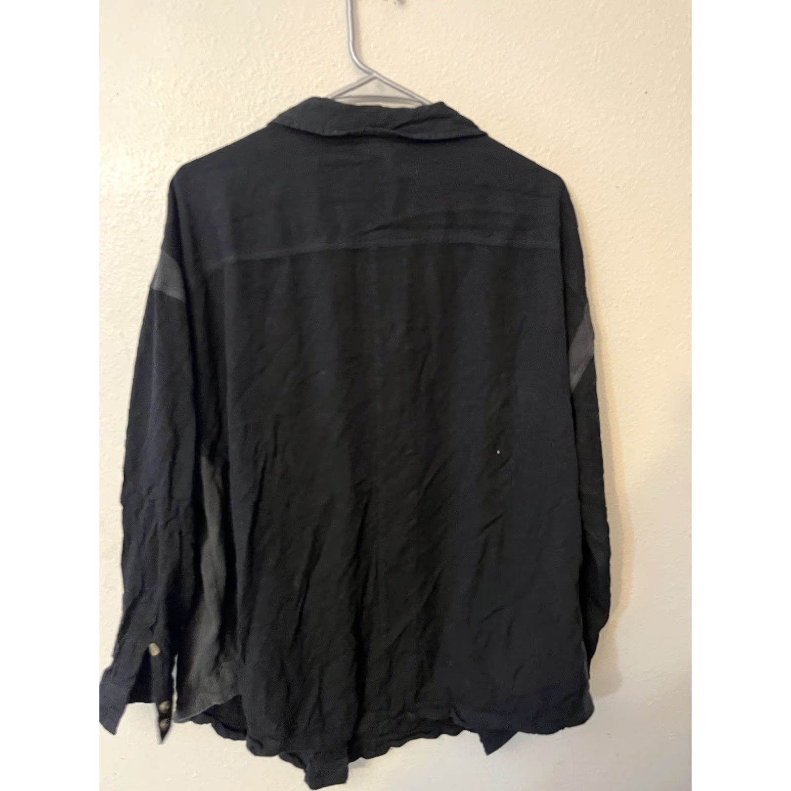 Torrid Torrid Button-Up Long Sleeve Blouse Collared Rayon Black Plus Size 3X Women Shirt Size XXL / US 16-18 / IT 52-54 - 2 Thumbnail