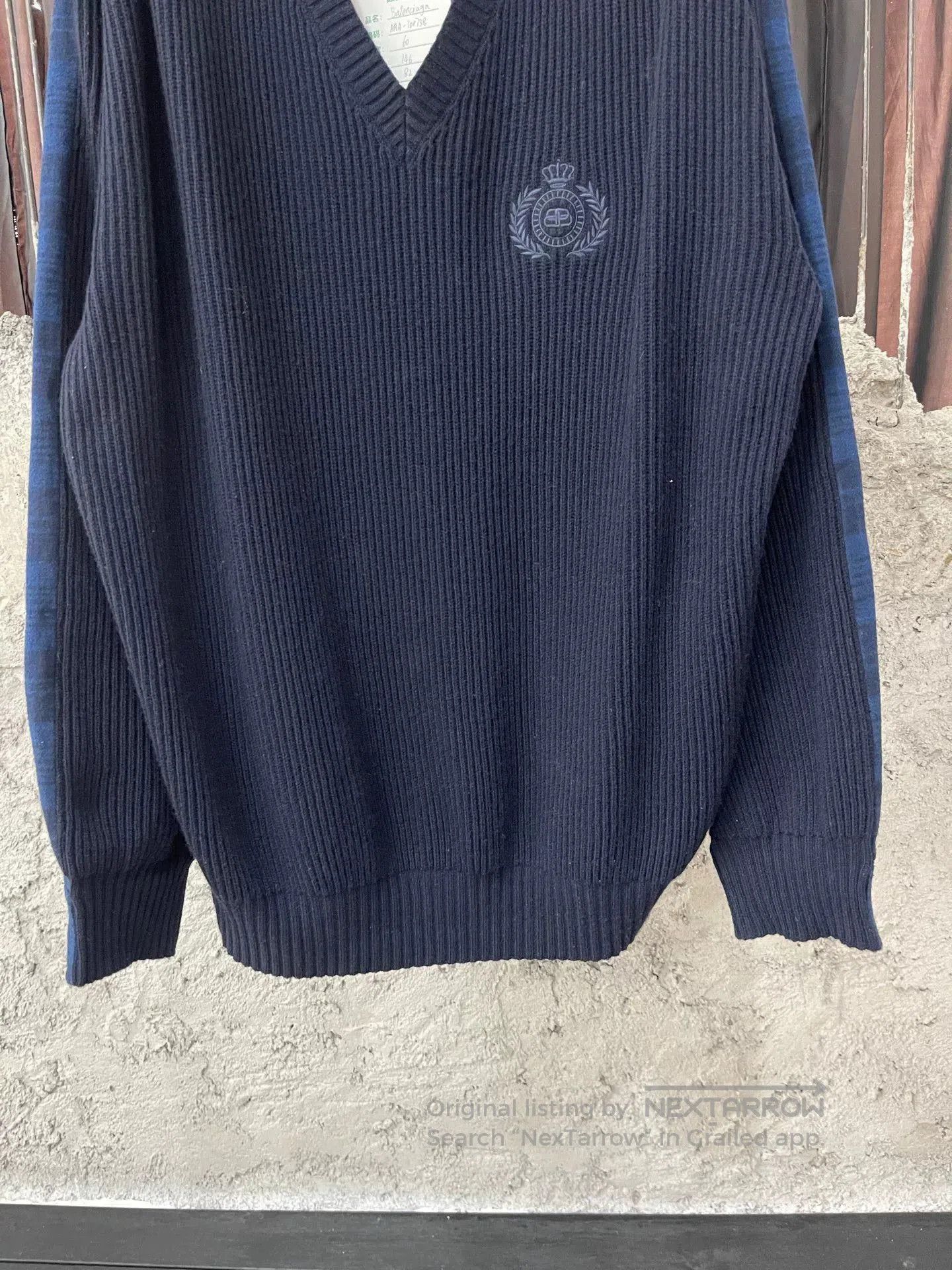 Balenciaga balenciaga plaid knit sweater with wheat patch. Size US XS / EU 42 / 0 - 4 Thumbnail