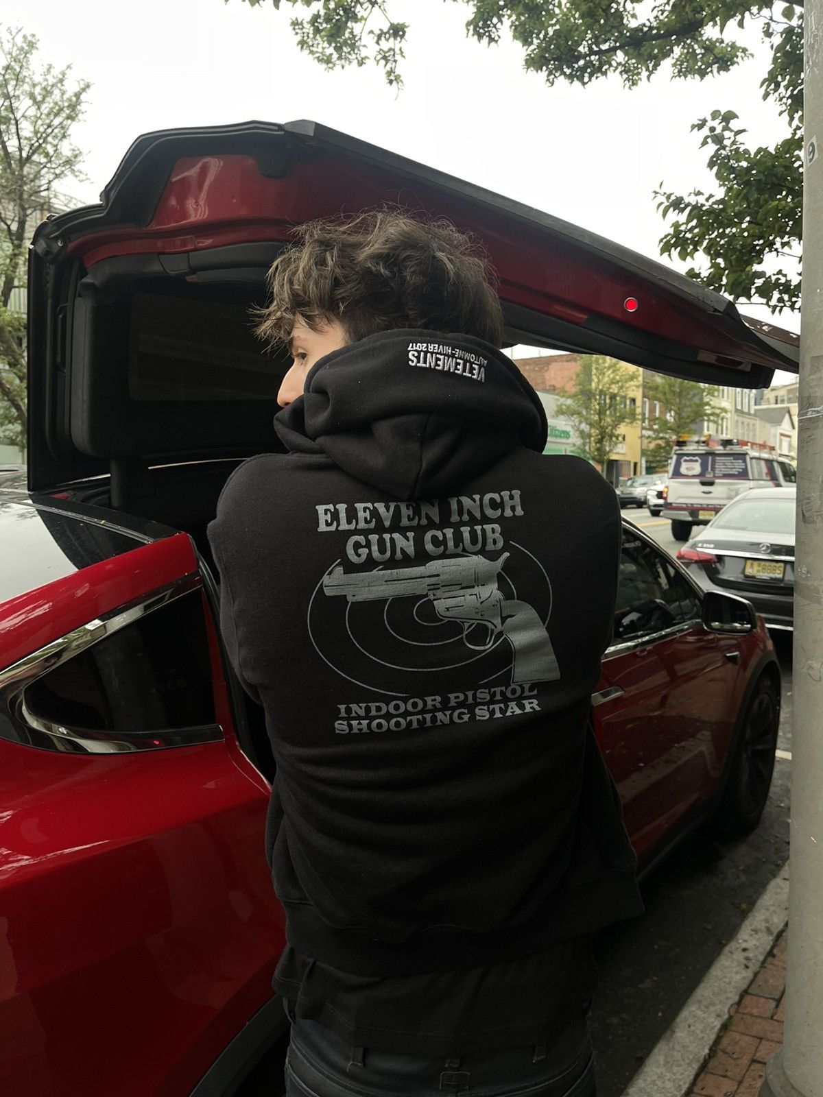 Vetements 11 inch gun club zip up hoodie