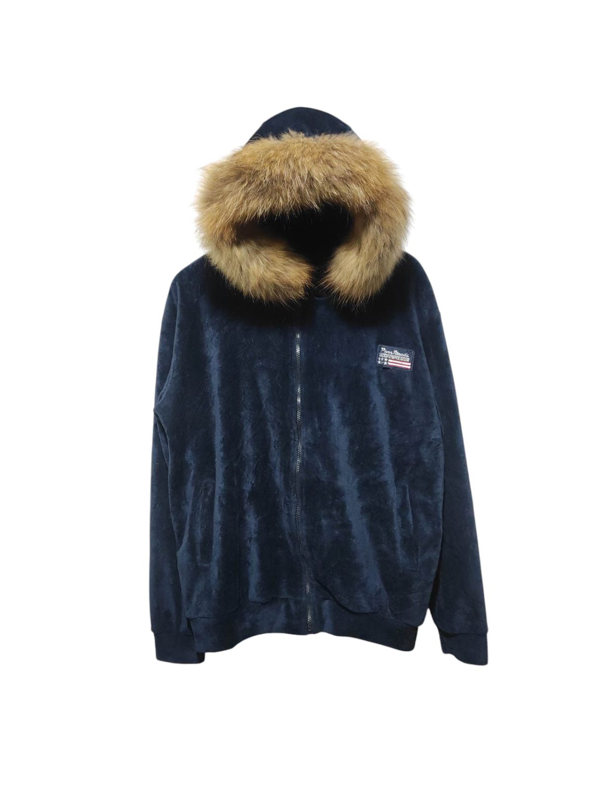 Hysteric Glamour BLue Stock Velvet Zip Fur Hoodie i6w9 Lgb Style Size US L / EU 52-54 / 3 - 1 Thumbnail