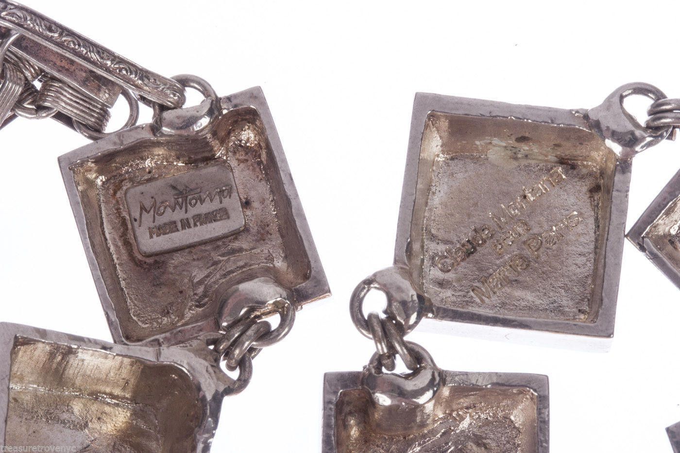 Claude Montana Claude Montana Silver Plated Square Link Necklace Size ONE SIZE - 6 Thumbnail