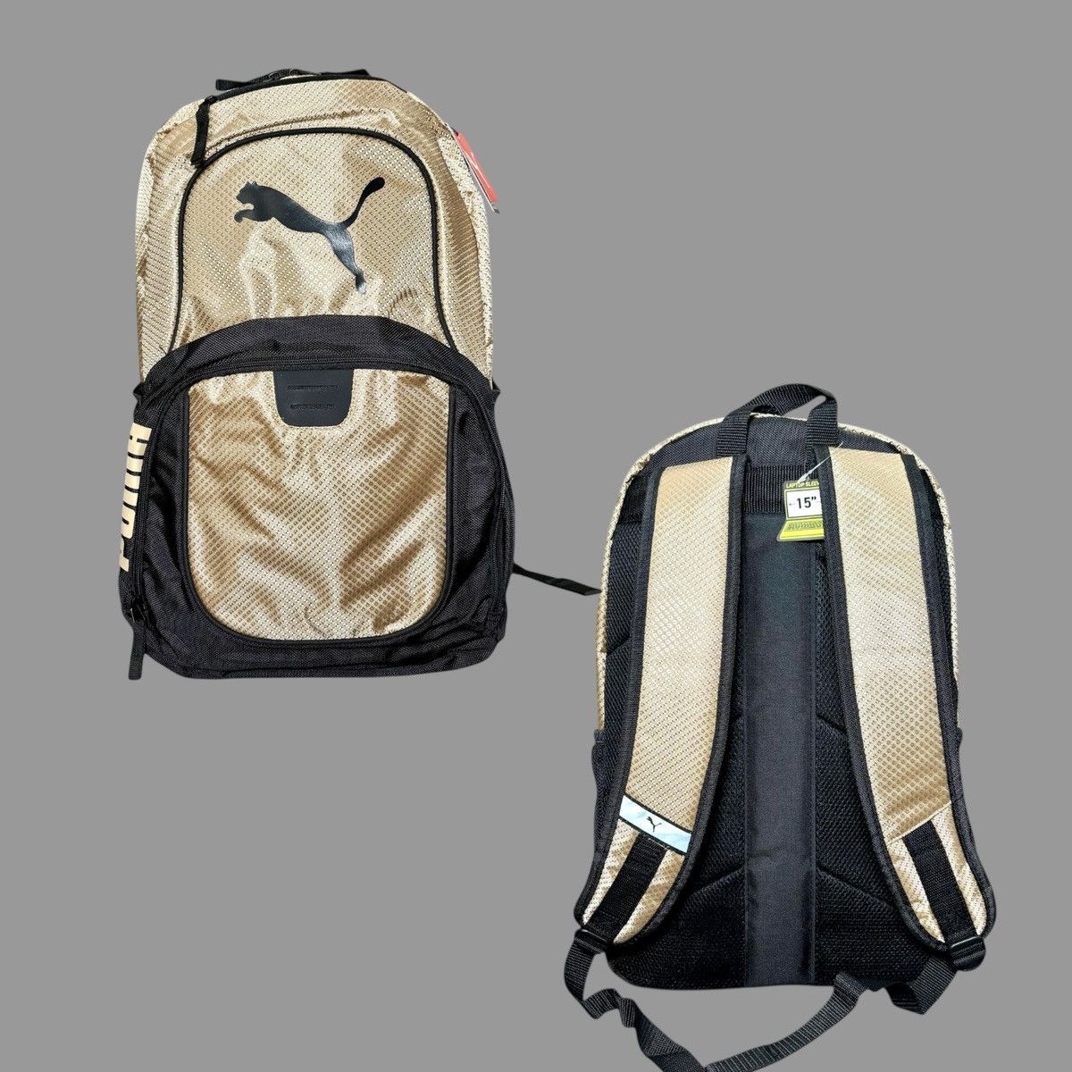 Puma Puma Unisex Contender 3.0 Laptop Backpack in Tan and Black Size ONE SIZE - 6 Thumbnail