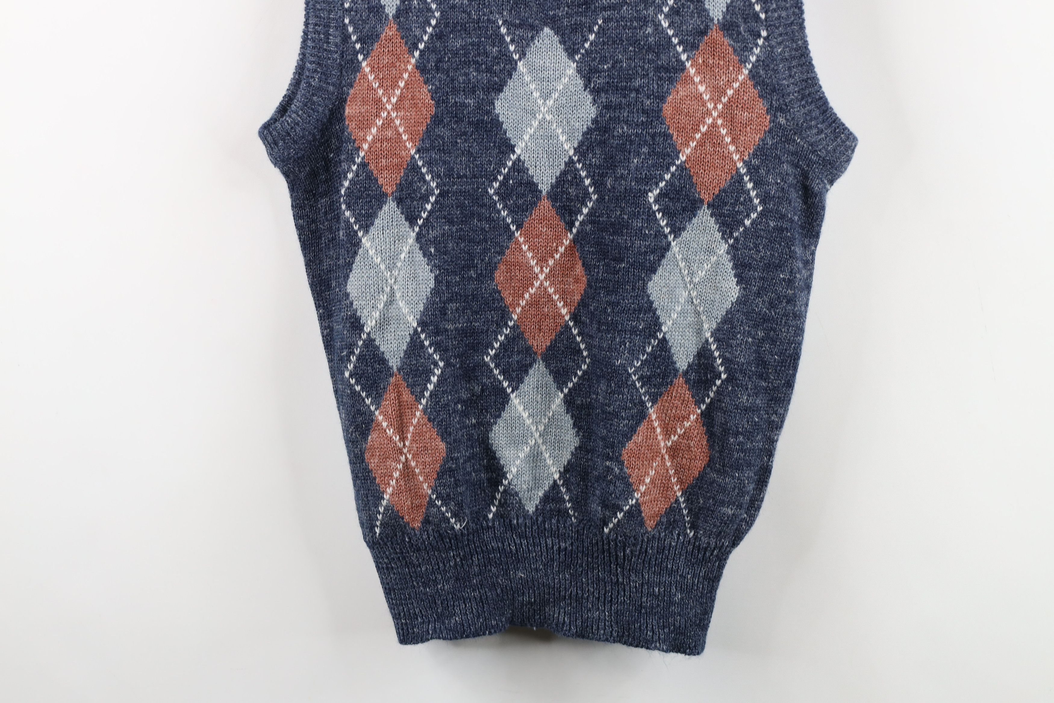 Vintage Vintage 90s Streetwear Argyle Diamond Knit Sweater Vest Size M / US 6-8 / IT 42-44 - 3 Thumbnail