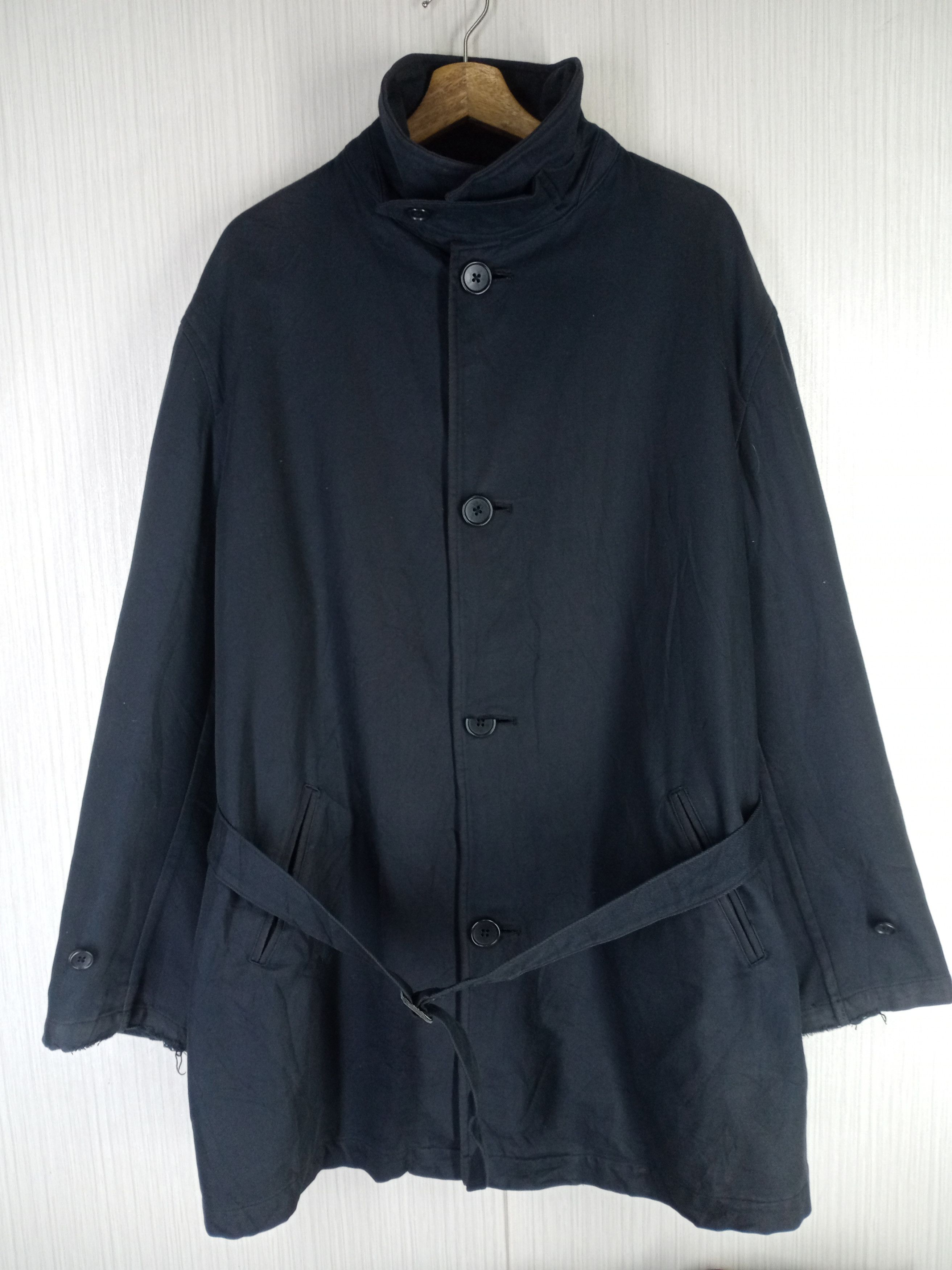Yohji Yamamoto Yohji Yamamoto Y's For Men Belted Laine Wool Coat Jacket Size US XL / EU 56 / 4 - 1 Thumbnail