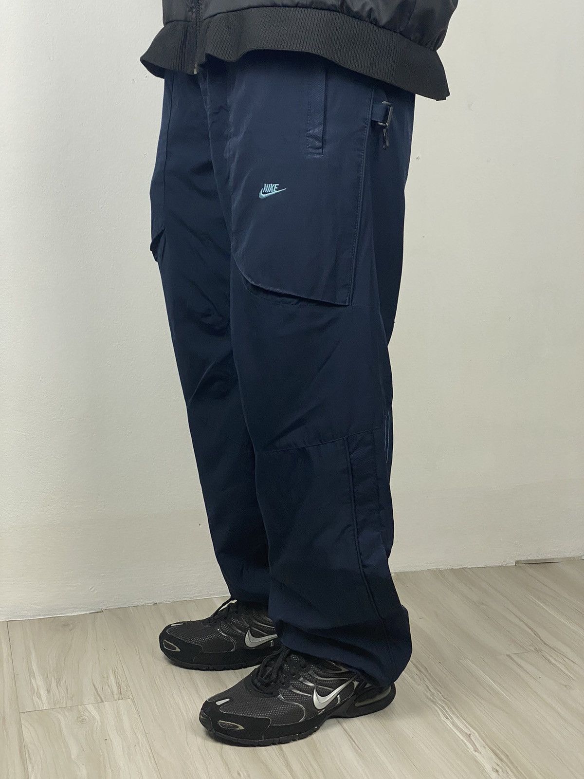 Nike × Vintage Nike Air swoosh Nylon Track Pants Drill Vintage Size US 32 / EU 48 - 1 Thumbnail