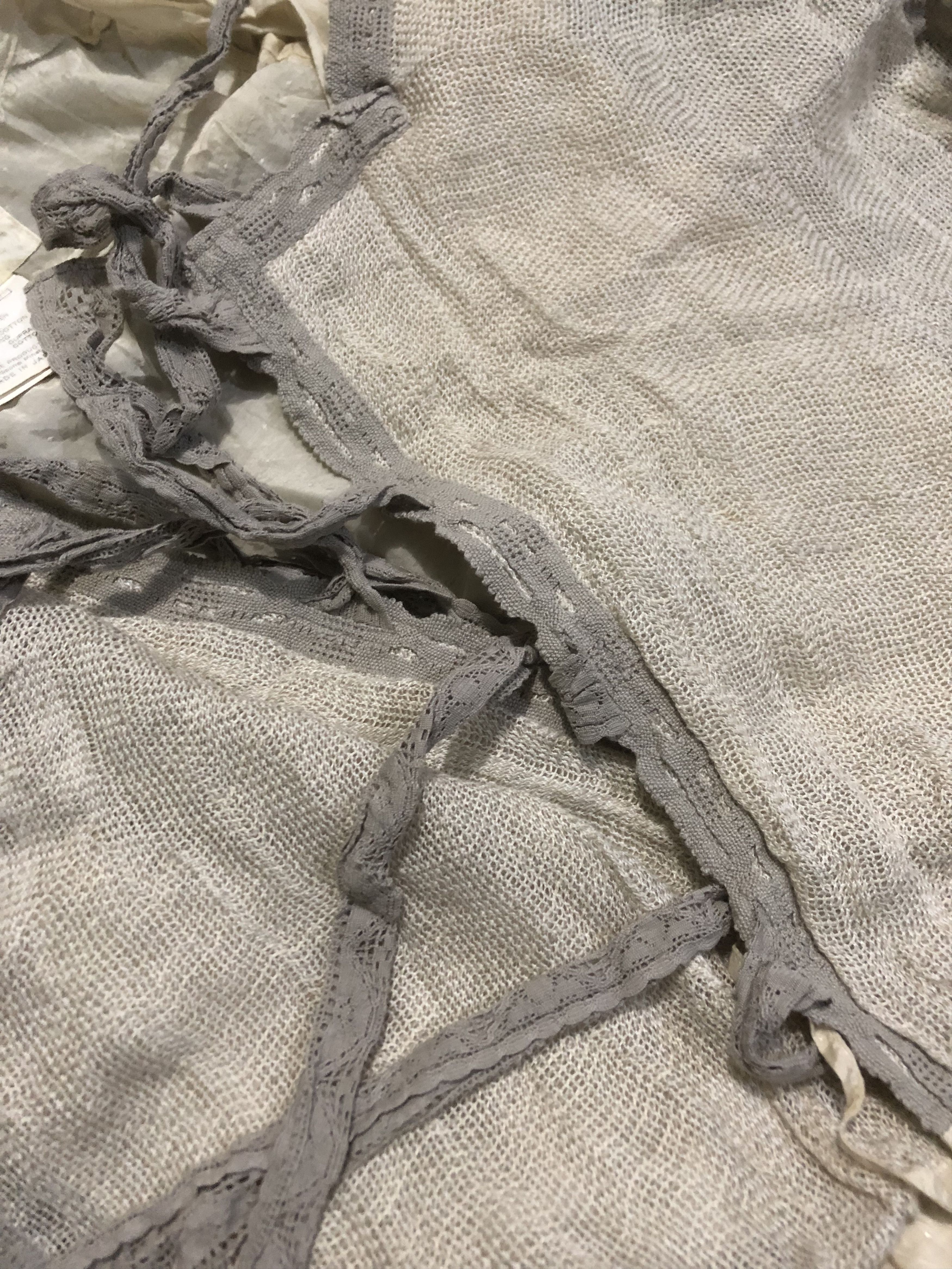 Vintage Theathre Product Japan Vintage Linen Lace-Up Peasant Blouse Size S / US 4 / IT 40 - 8 Thumbnail