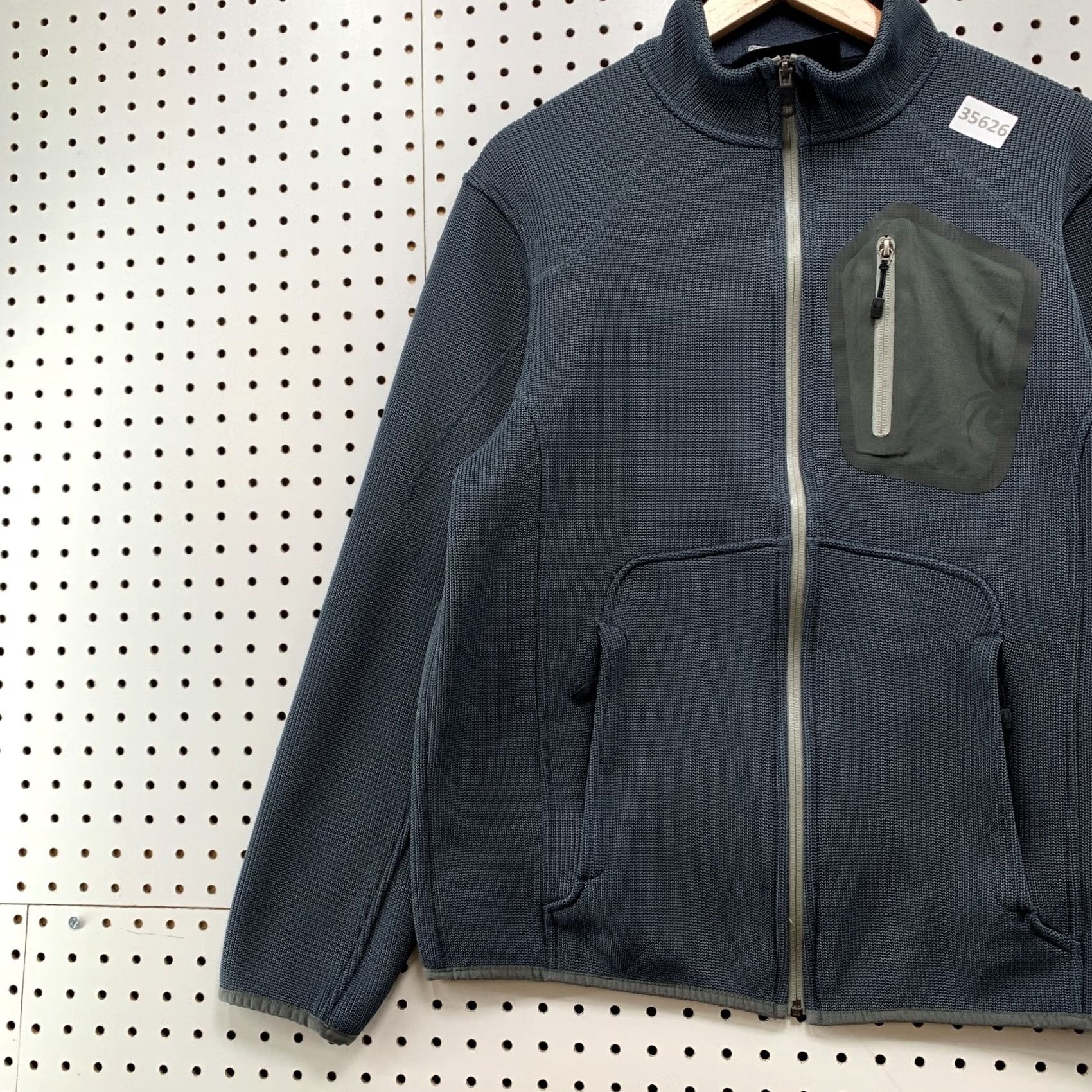 Spyder Spyder Jacket Mens Medium Gray Zip Waffle Knit Pocket 22x26.5 Size US M / EU 48-50 / 2 - 3 Thumbnail