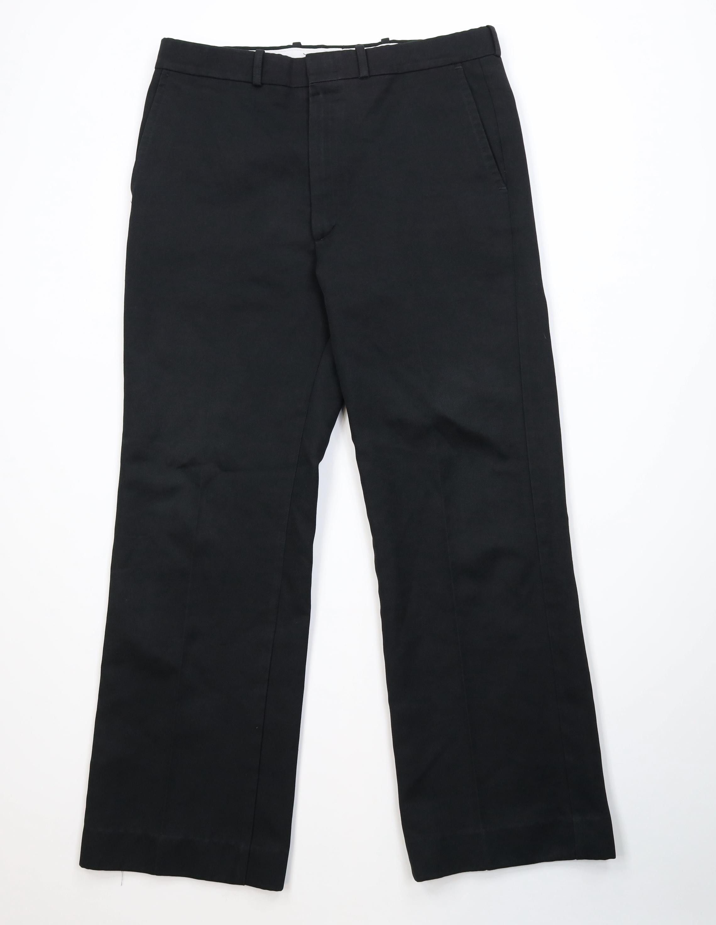 Vintage Vintage 70s Streetwear Flared Wide Leg Chino Pants Black USA Size US 32 / EU 48 - 1 Thumbnail
