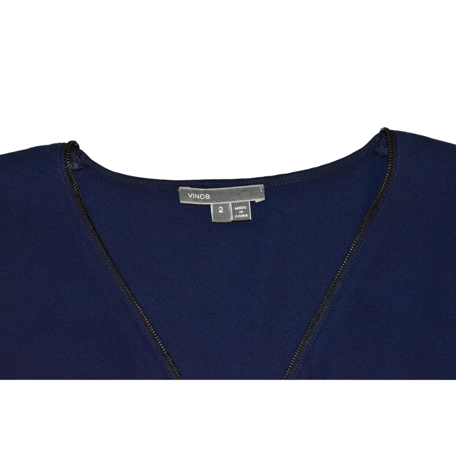 Vince VINCE Navy Jersey Elastic Drawstring Cap Sleeve Jumpsuit 2 Size 26" / US 2 / IT 38 - 4 Thumbnail
