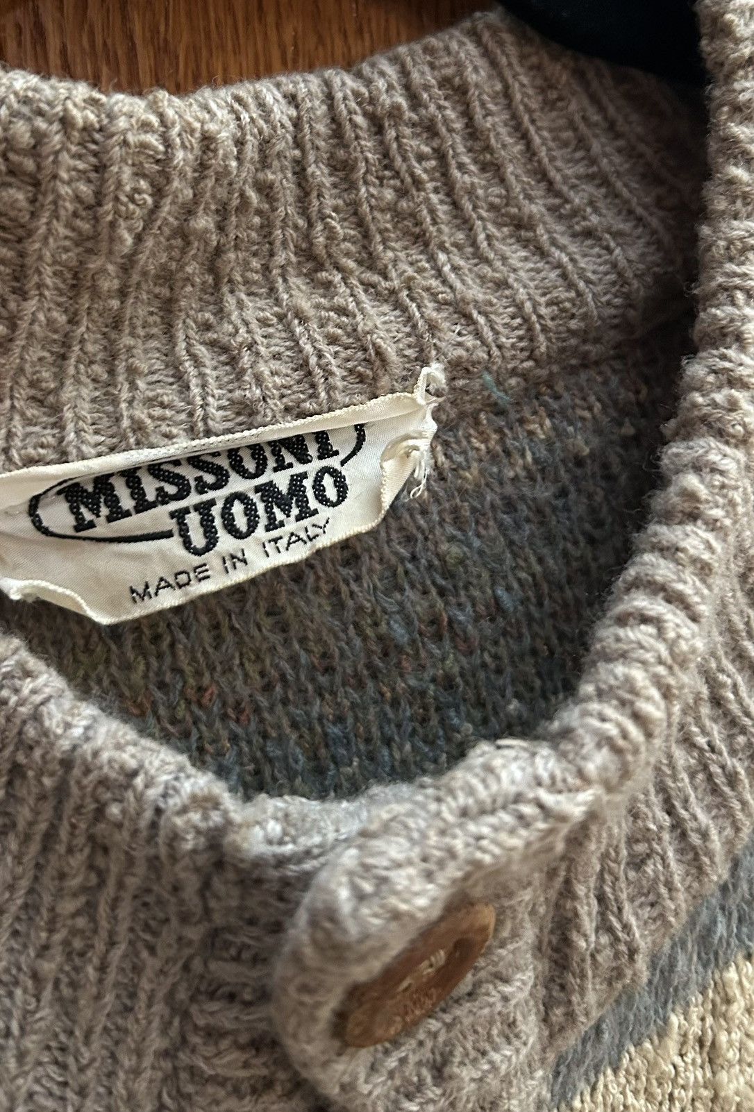 Missoni Vintage Missoni UOMO Wool Silk Blend Patchwork Cardigan L Size US L / EU 52-54 / 3 - 7 Thumbnail