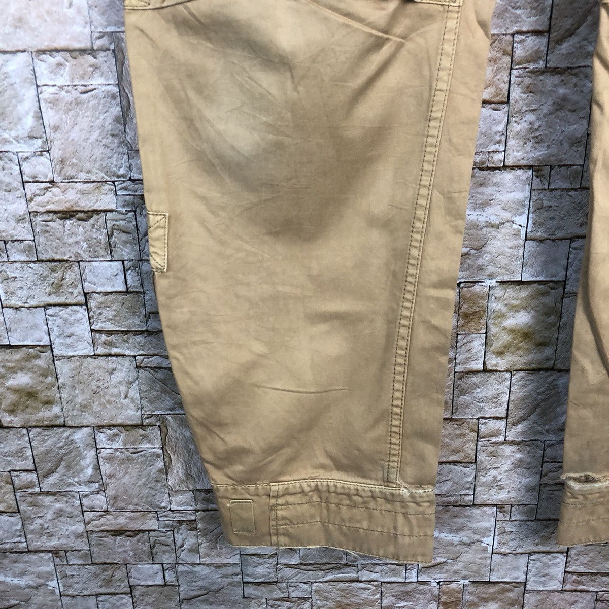 Japanese Brand DL Purple & Yellow Brown Cargo Multipocket Pants #A333 Size US 31 - 12 Thumbnail