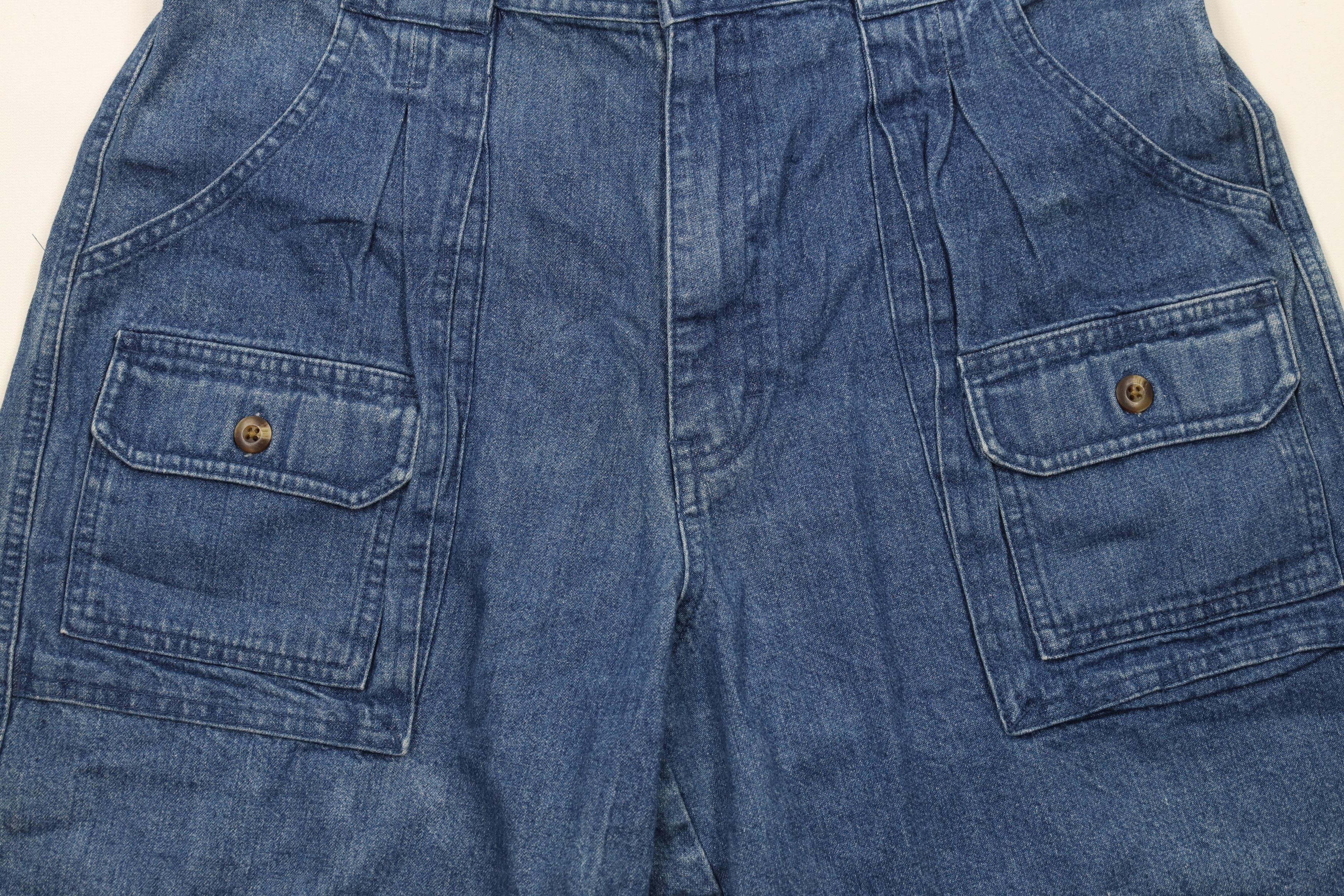 Cabelas × Vintage Vintage Cabelas Fit 7 Pocket Denim Jean Cargo Shorts Blue Size 34" / US 12 / IT 48 - 3 Thumbnail