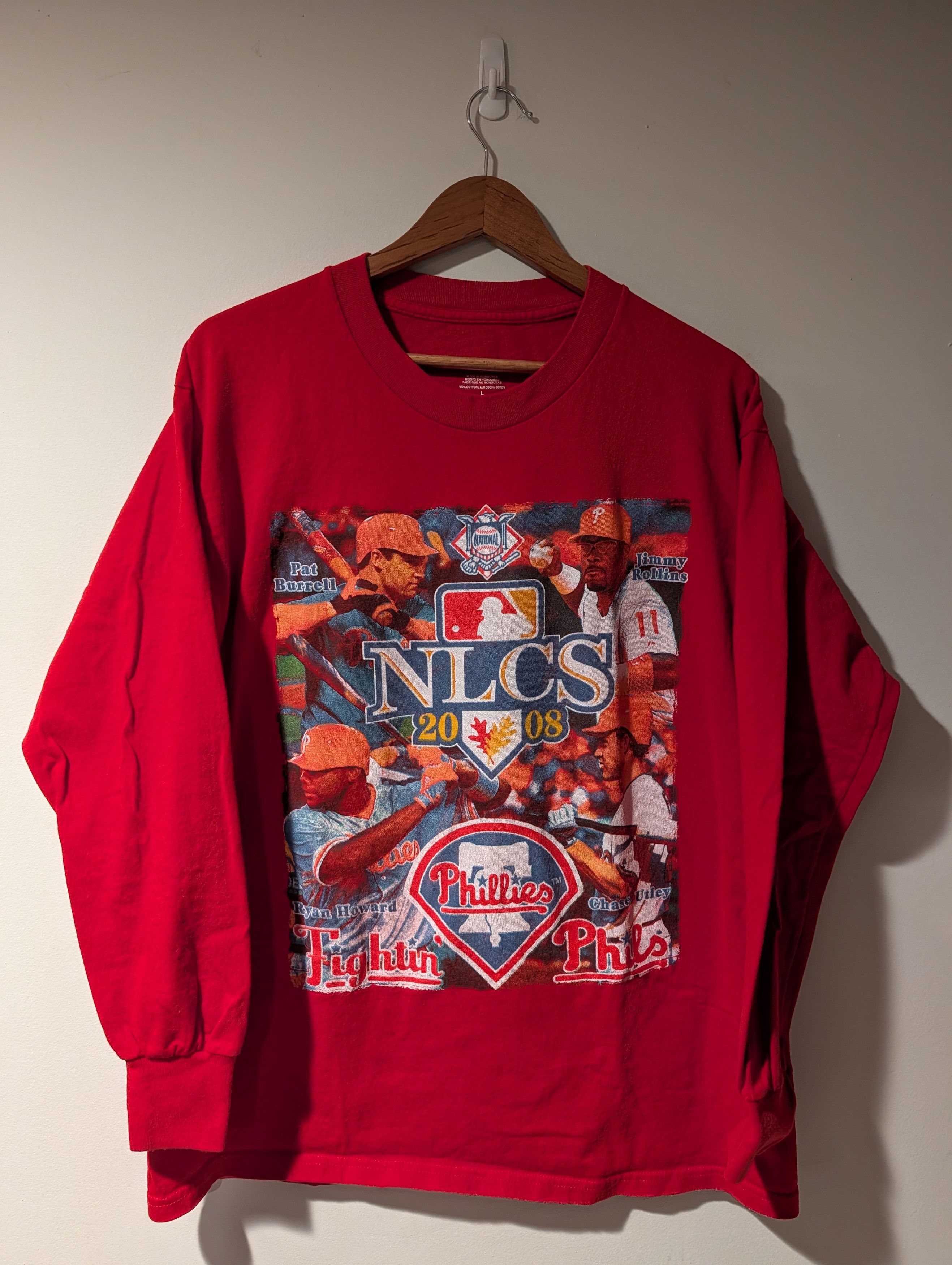 MLB Vintage 2008 MLB NLCS Phillies vs Dodgers Fightin T Shirt Size US L / EU 52-54 / 3 - 1 Thumbnail