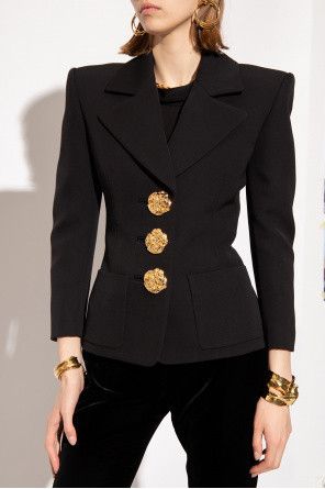 Saint Laurent Paris o1bcso1str1124 Single Breasted Jacket in Black Size XXS / US 00 / IT 34 - 3 Thumbnail