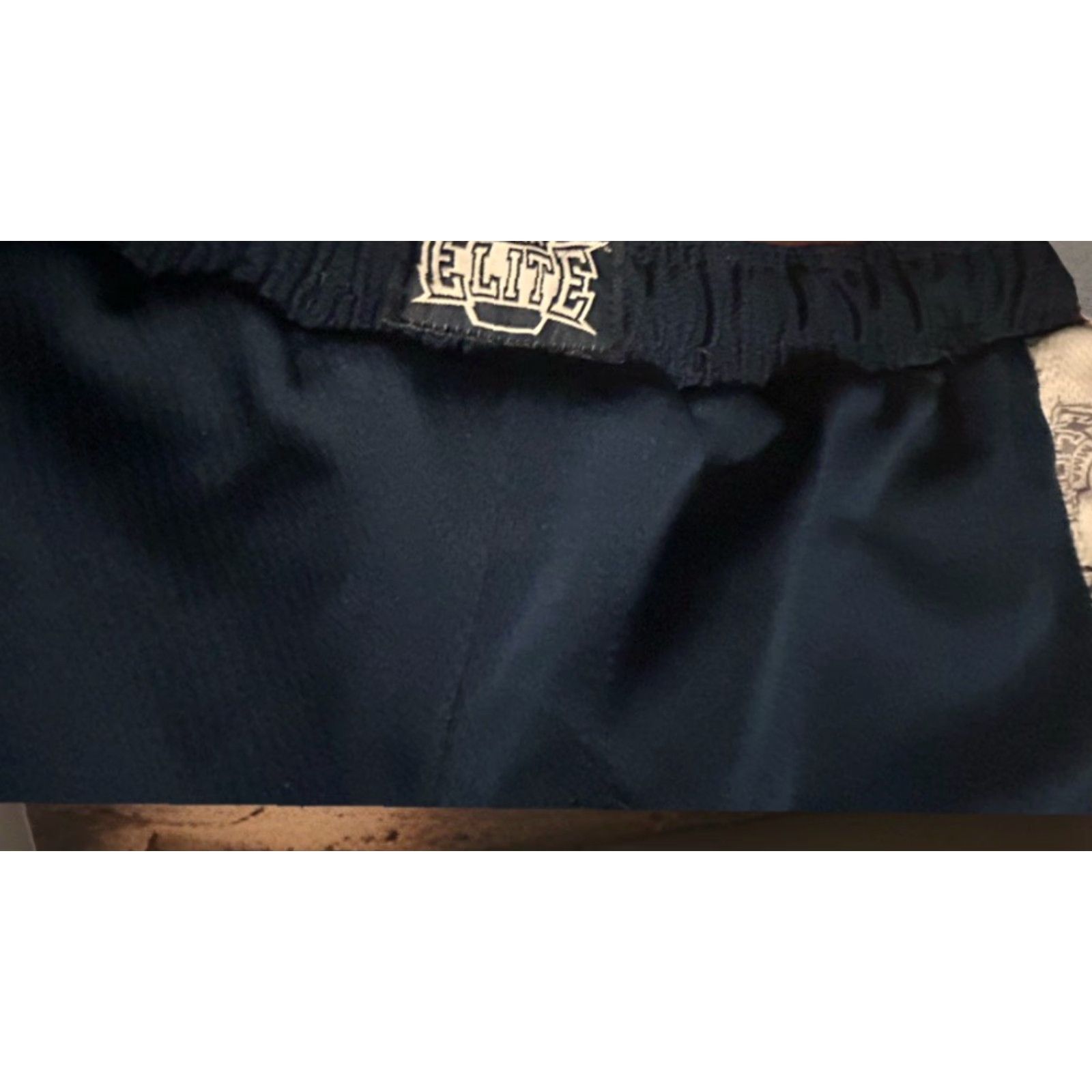 Vintage MMA Elite Shorts Men Large Navy Blue Elastic Waist Graphics Training Fighting Size US 33 - 5 Thumbnail
