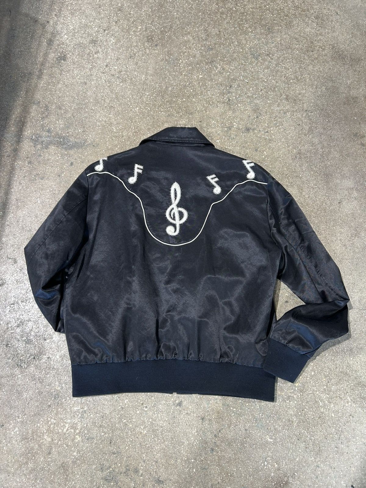 Yves Saint Laurent FW16 Saint Laurent Musical Note Satin Jacket Size US XL / EU 56 / 4 - 5 Thumbnail