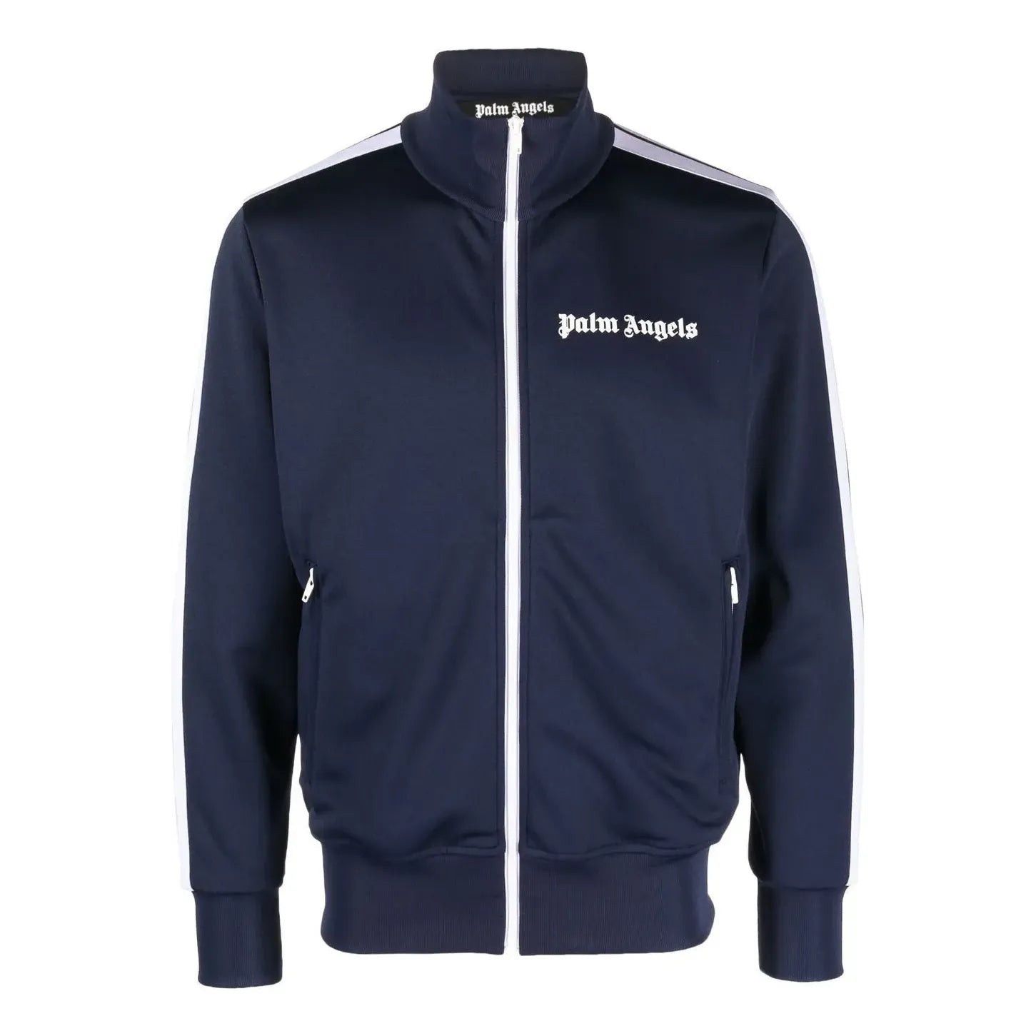 Palm Angels o1in1s0225 Q:3 / Classic Track Jacket in Navy Blue/White Size US M / EU 48-50 / 2 - 1 Thumbnail