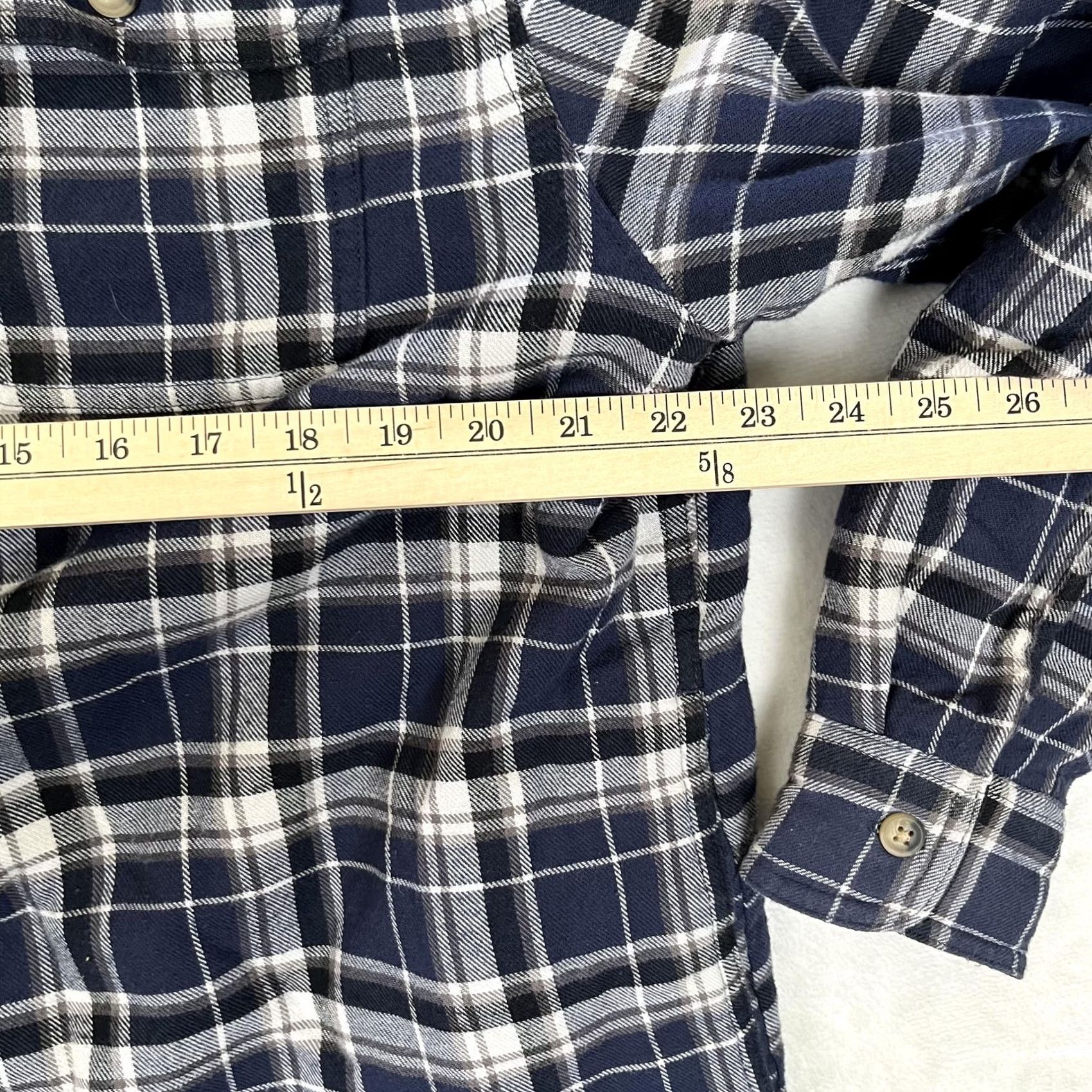Wrangler Wrangler Jacket Mens Large Blue Plaid Sherpa Lined Flannel Shacket Workwear Size US L / EU 52-54 / 3 - 4 Thumbnail