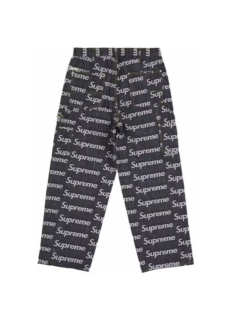 Supreme Jacquard Logos Double Knee Denim Painter Jean sz 32