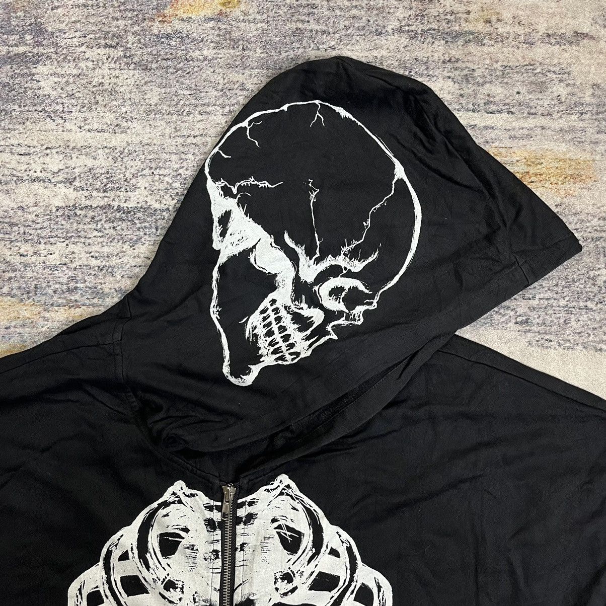 If Six Was Nine × Japanese Brand × Le Grande Bleu (L.G.B.) Y2k Rare Glad News skeleton zip hooodie Size US L / EU 52-54 / 3 - 5 Thumbnail