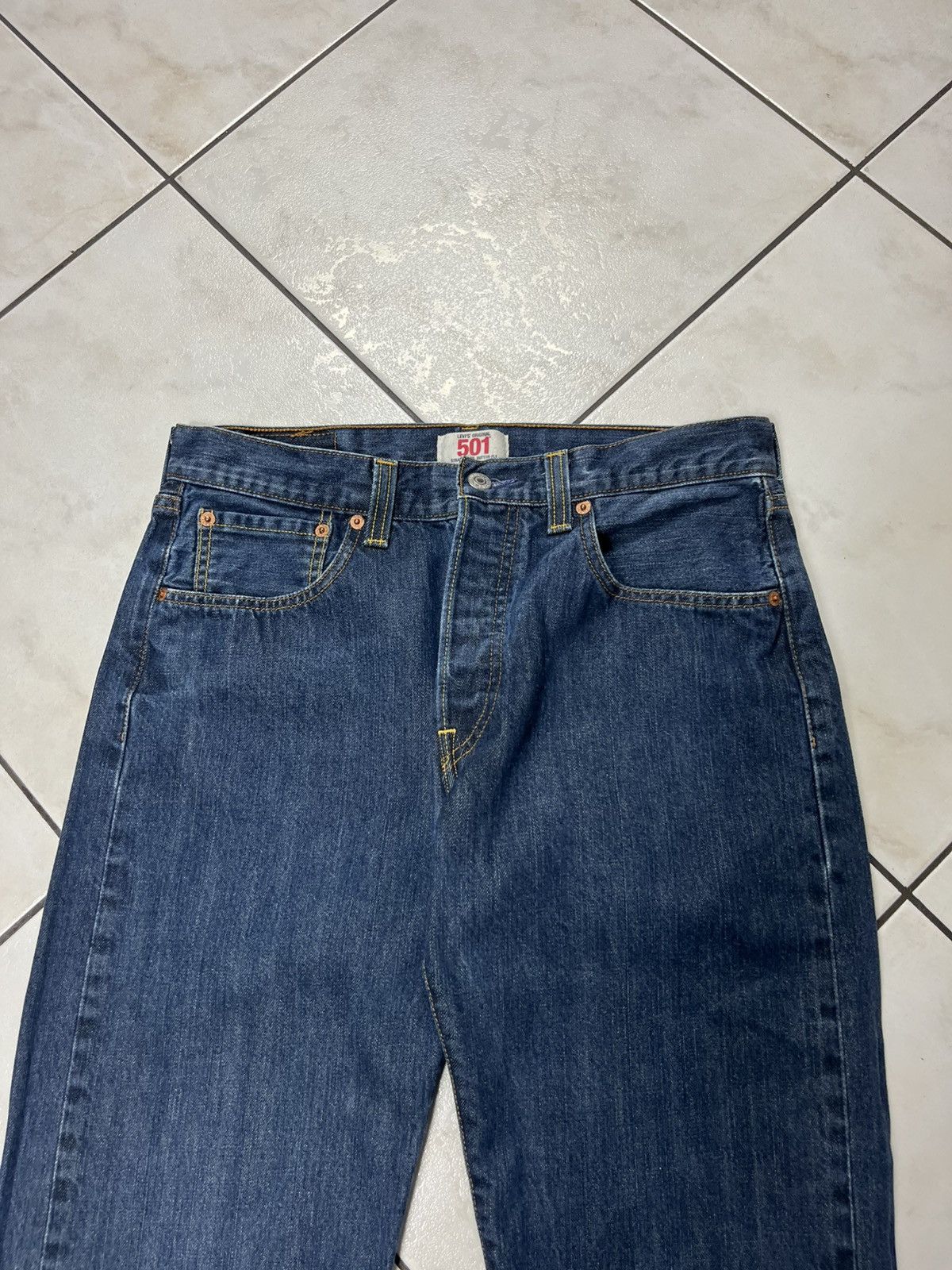 Levi's × Levi's Vintage Clothing × Vintage Vintage Levi’s 501 navy denim jeans pants regular straight Size US 33 - 3 Thumbnail