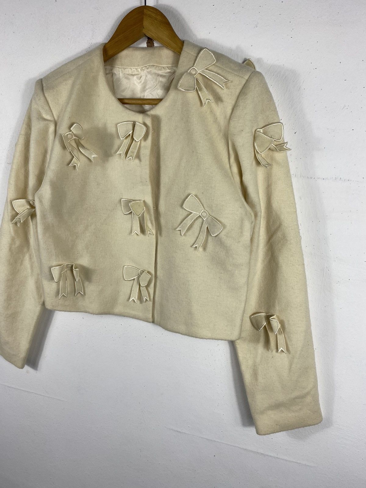 Issey Miyake Issey Miyake IS Ribbon Cardigan Button Crop Top Size S / US 4 / IT 40 - 3 Thumbnail